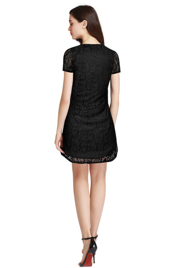 Black Rasal Bodycon Knee-Length Dress - Image 5