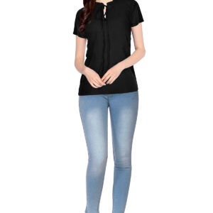 Black Sleeves Designer Top
