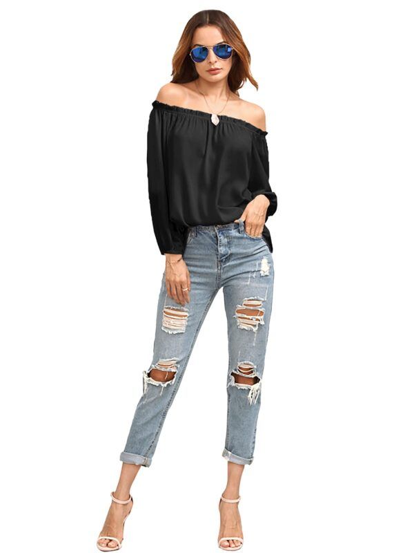 Black Round neck Top for women/girls - Image 6