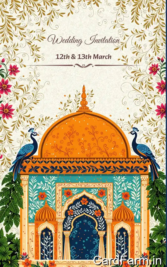 Template D86217 - Indian wedding card