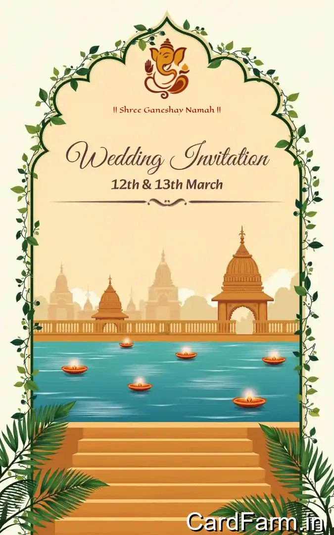 Template D13473 - Indian wedding card