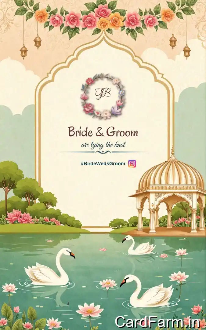 Template D16462 - Indian wedding card