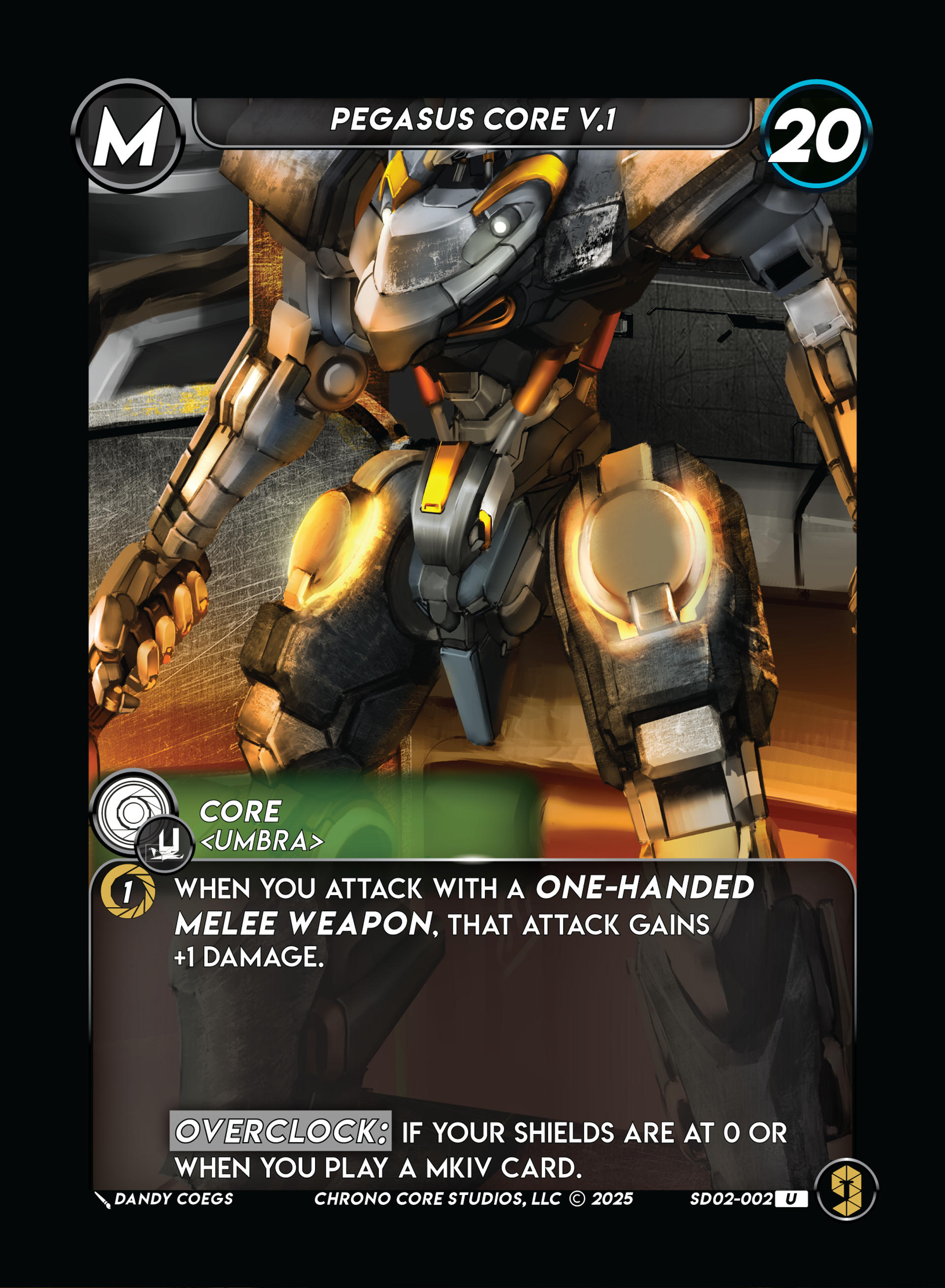 Pegasus Core V.1 — Righteous Resolve Structure Deck — Chrono Core