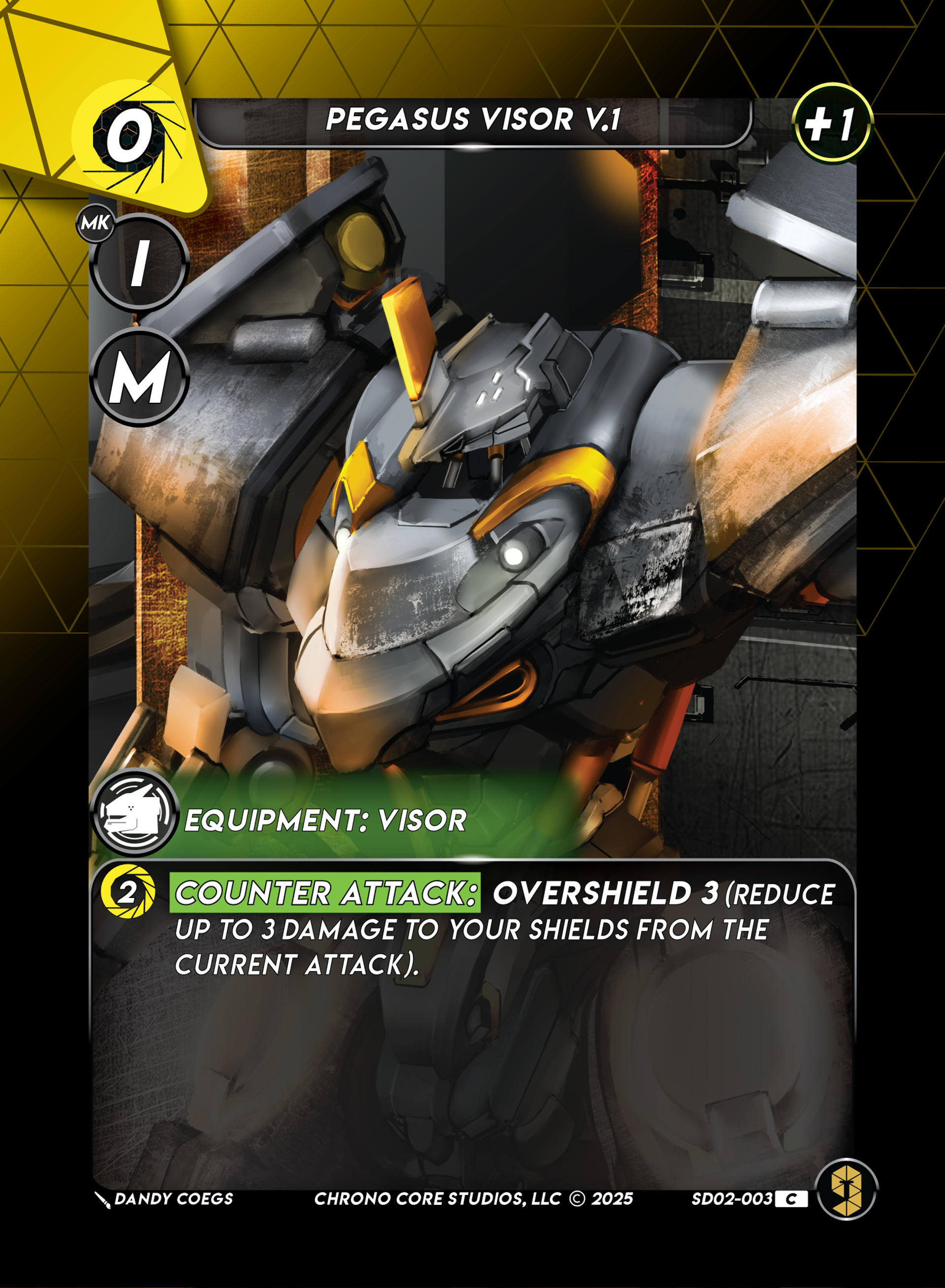 Pegasus Visor V.1 — Righteous Resolve Structure Deck — Chrono Core