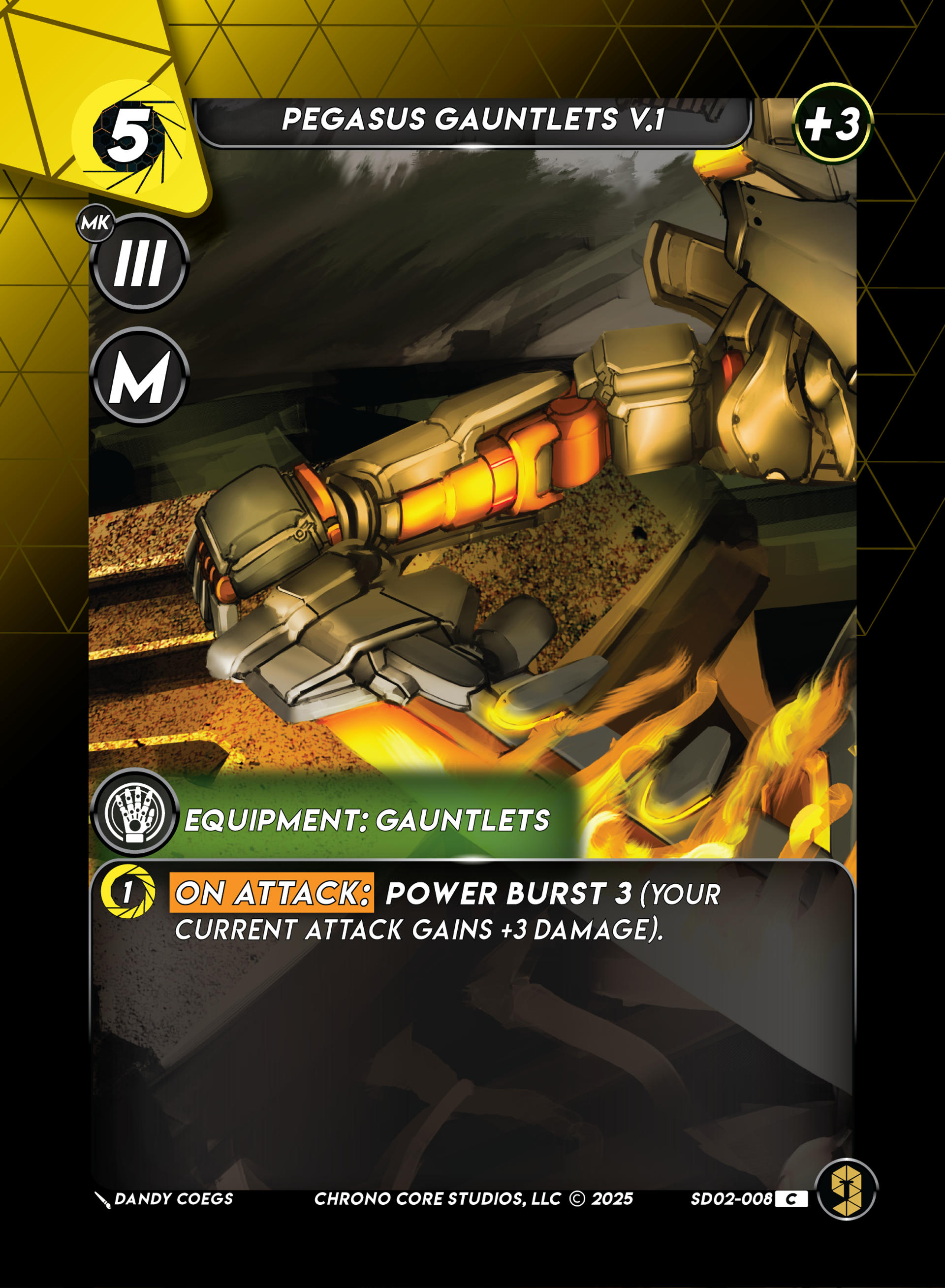 Pegasus Gauntlets V.1 — Righteous Resolve Structure Deck — Chrono Core