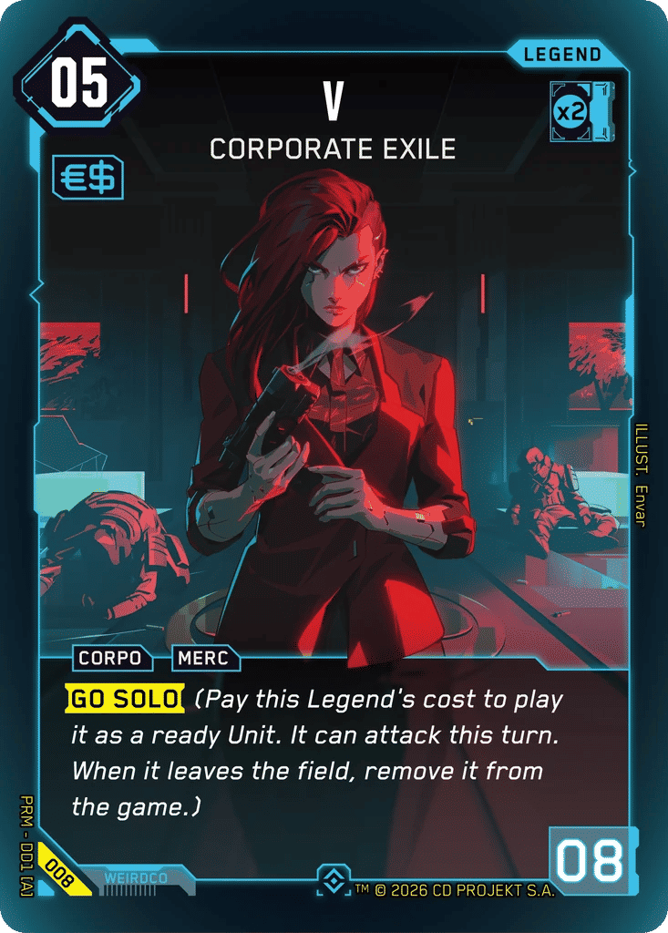 V - Corporate Exile — Merc Demo Deck — Cyberpunk TCG