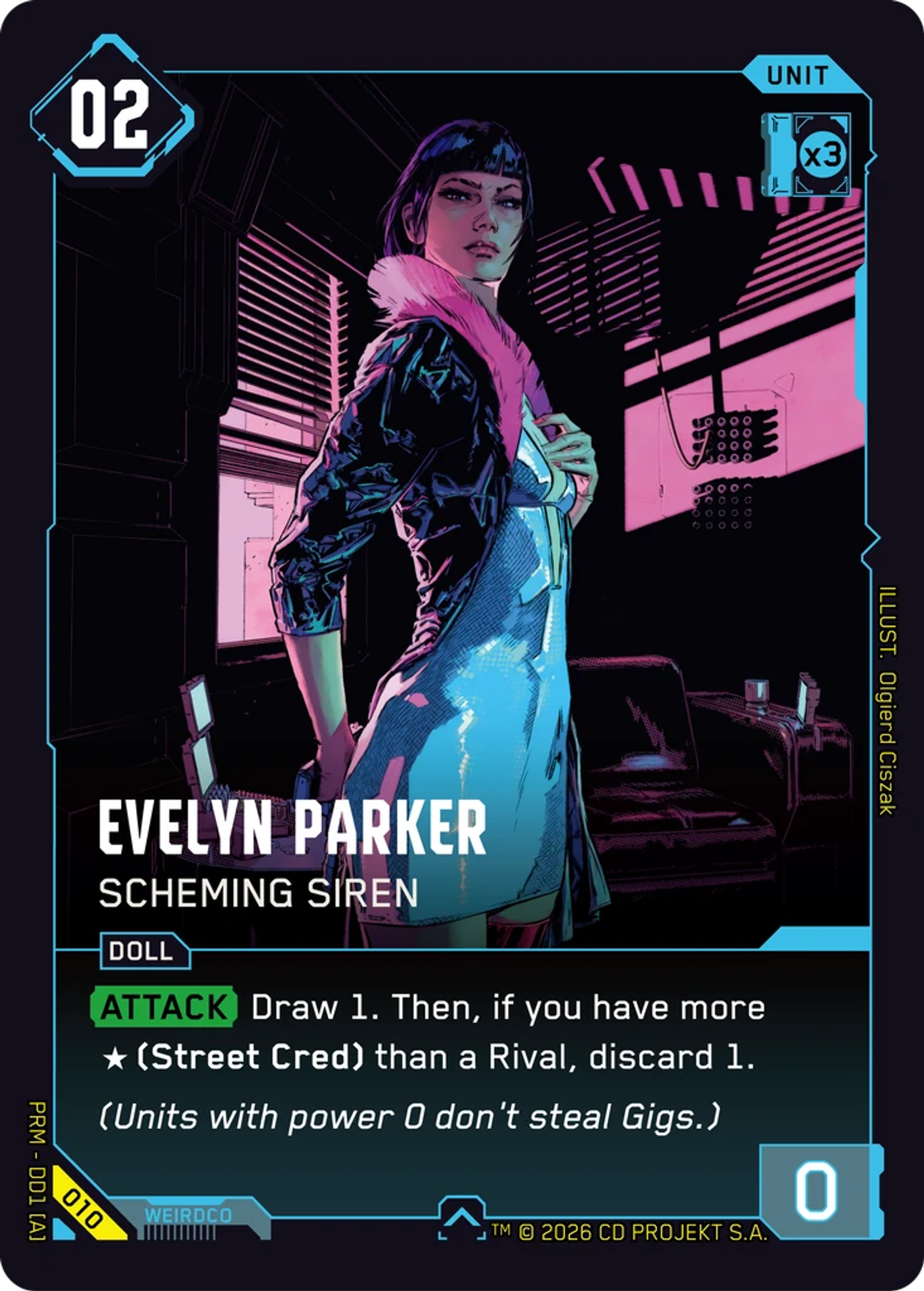 Evelyn Parker - Scheming Siren — Merc Demo Deck — Cyberpunk TCG