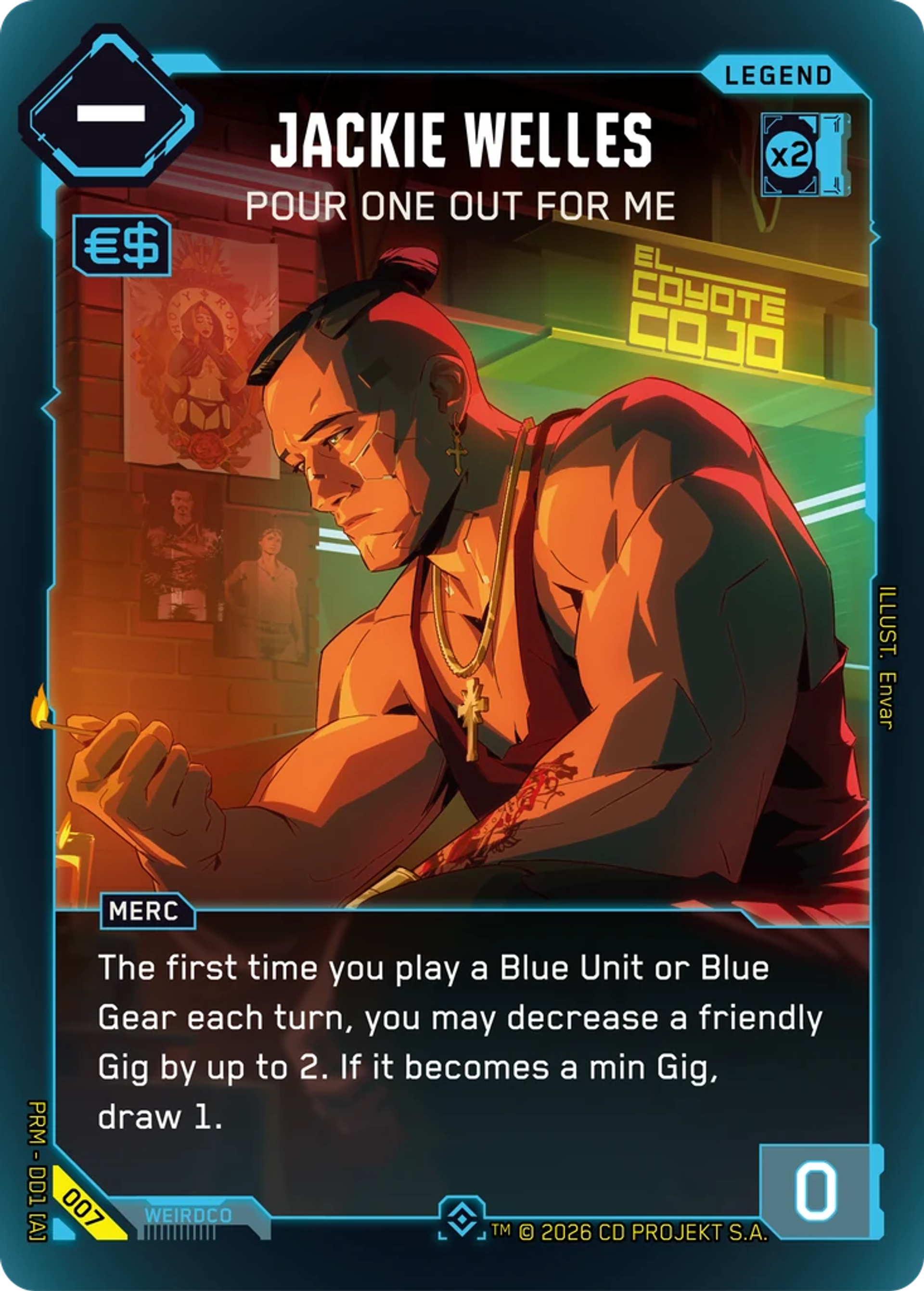 Jackie Welles - Pour One Out For Me — Merc Demo Deck — Cyberpunk TCG