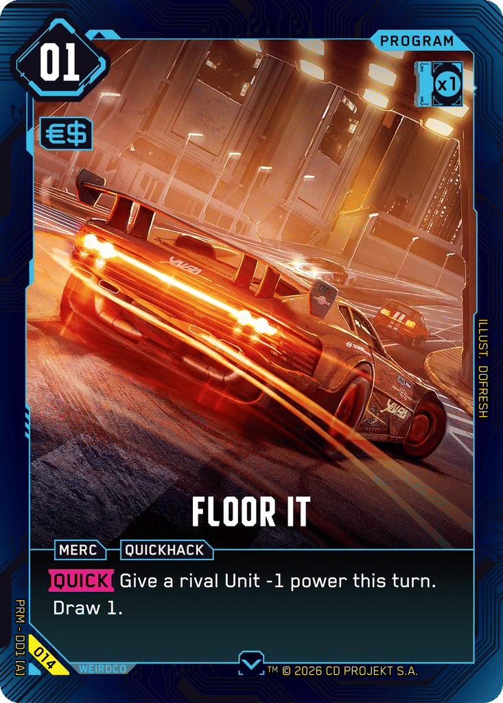 Floor It — Merc Demo Deck — Cyberpunk TCG