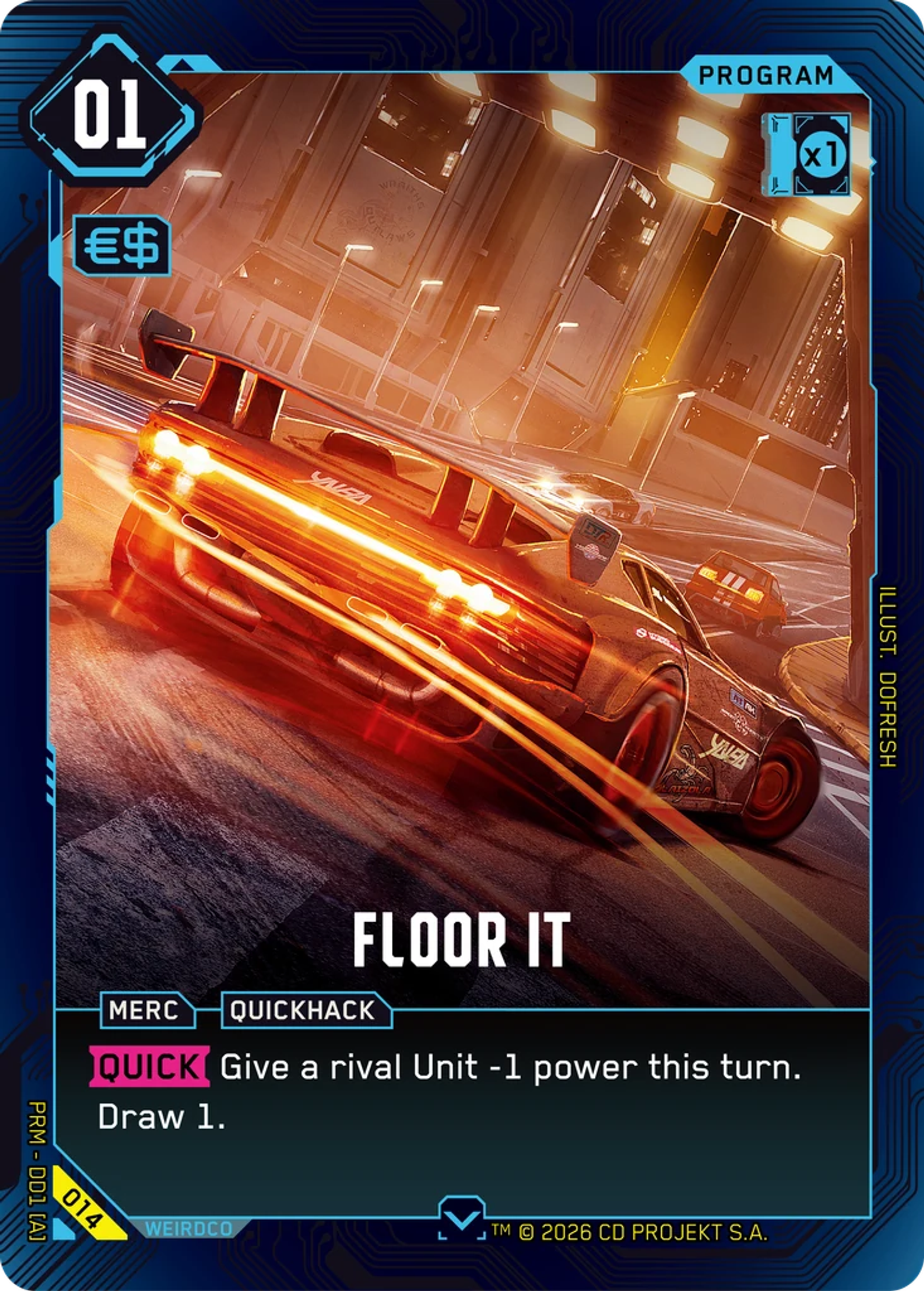 Floor It — Merc Demo Deck — Cyberpunk TCG