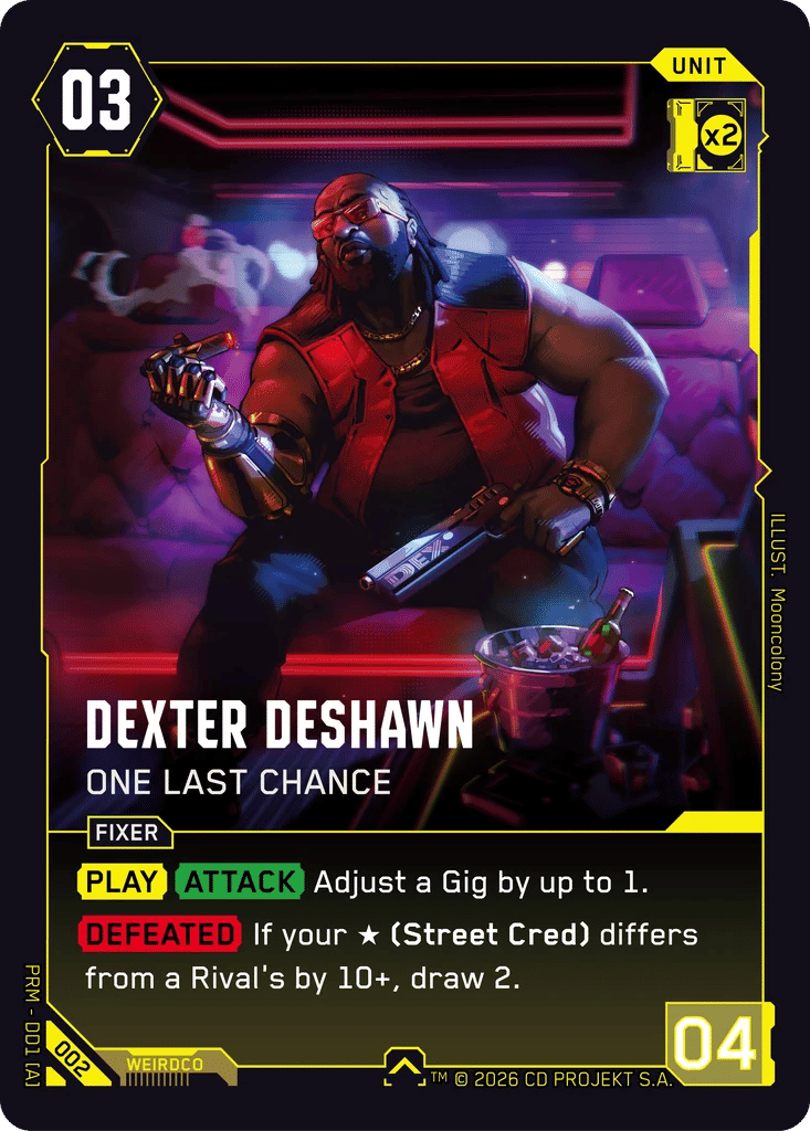 Dexter DeShawn - One Last Chance — Merc Demo Deck — Cyberpunk TCG