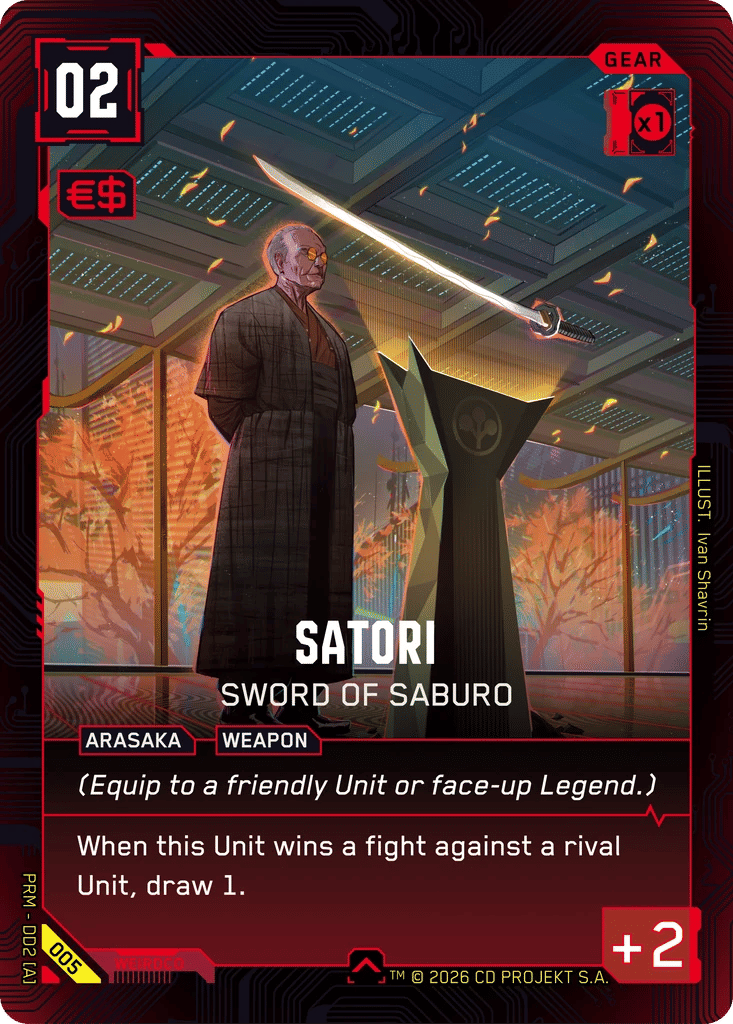Satori - Sword of Saburo — Arasaka Demo Deck — Cyberpunk