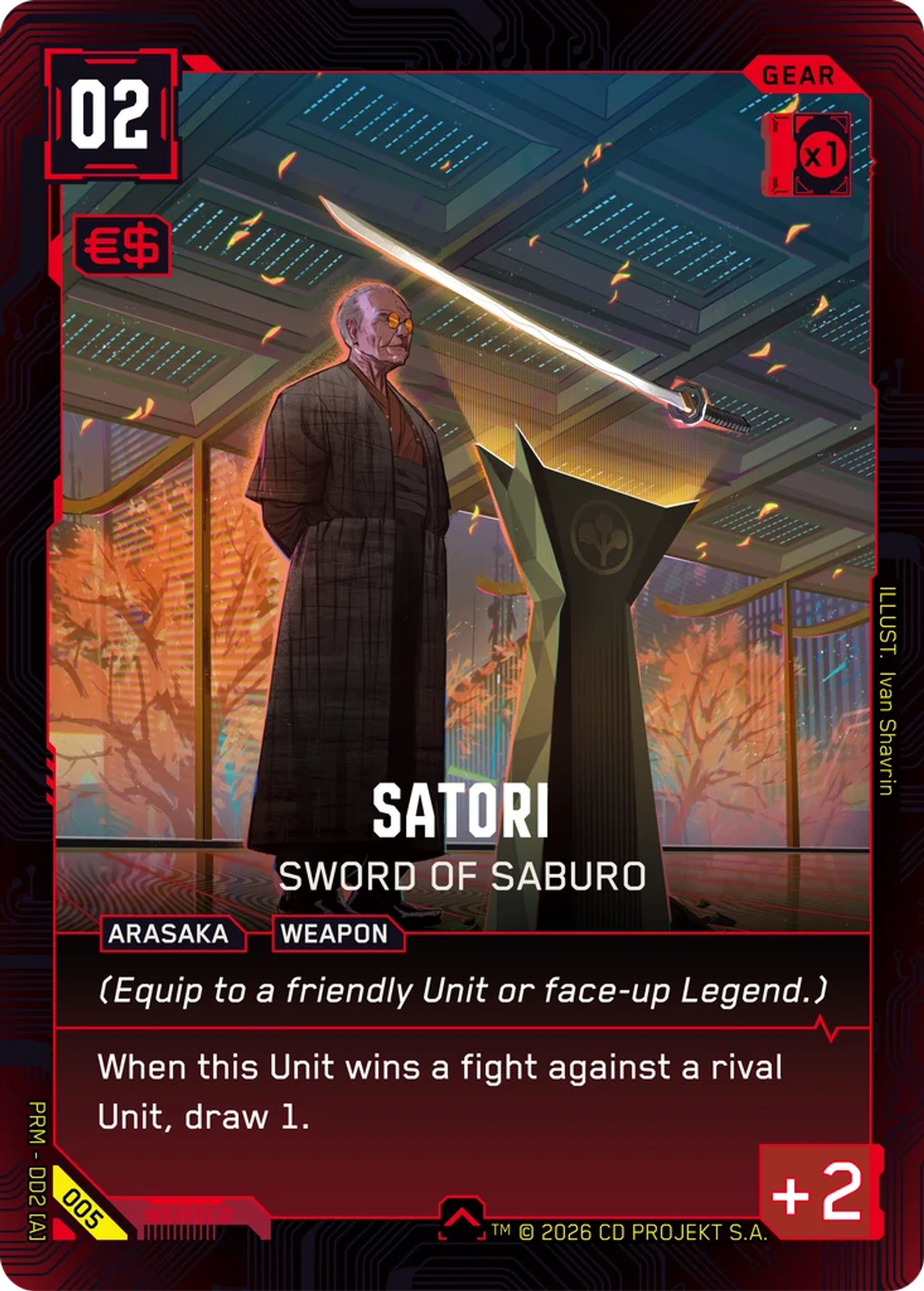 Satori - Sword of Saburo — Arasaka Demo Deck — Cyberpunk TCG