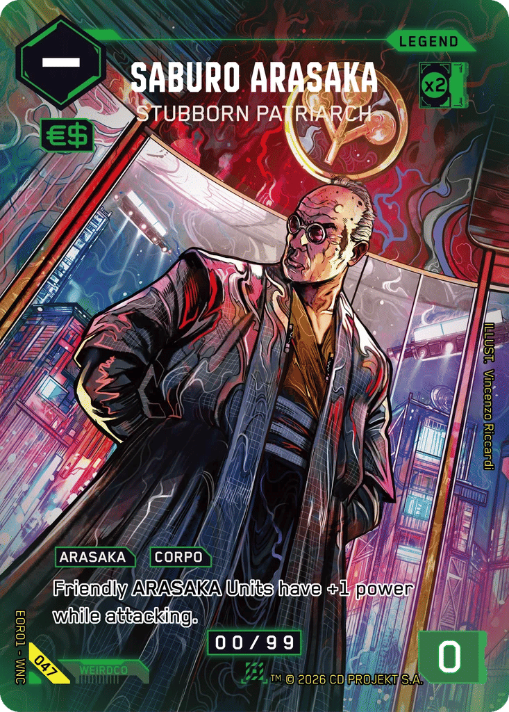 Saburo Arasaka - Stubborn Patriarch — Edgerunner Open S 1 — Cyberpunk TCG