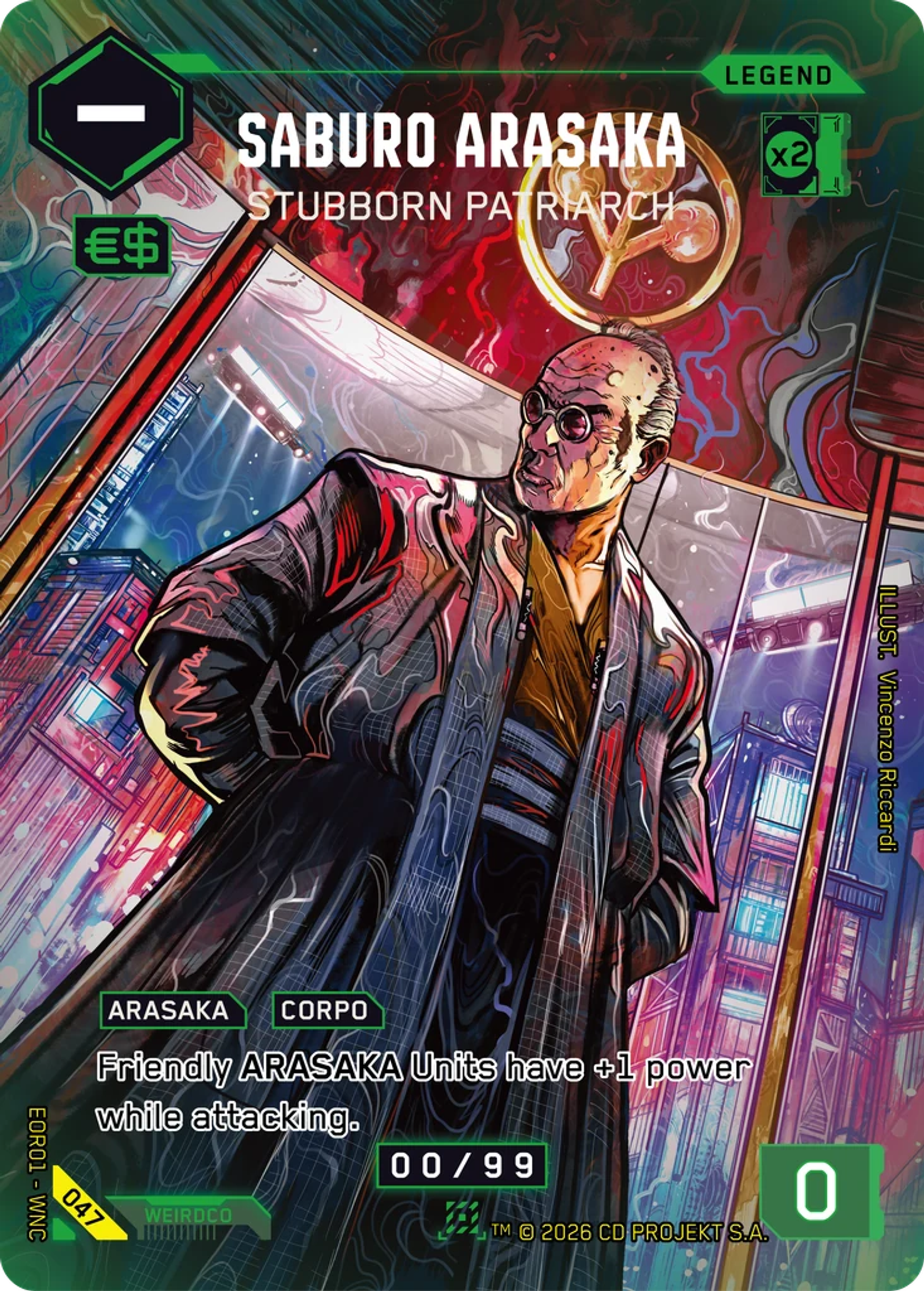 Saburo Arasaka - Stubborn Patriarch — Edgerunner Open S 1 — Cyberpunk TCG