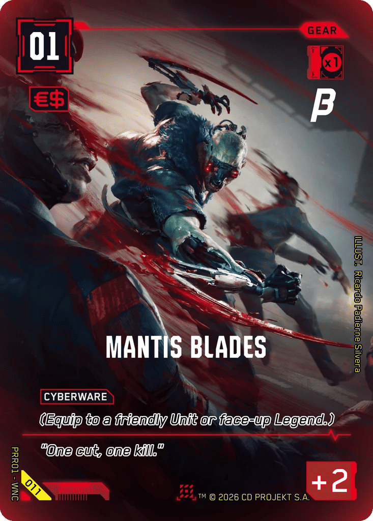 Mantis Blades — Pre-Release Beta — Cyberpunk TCG