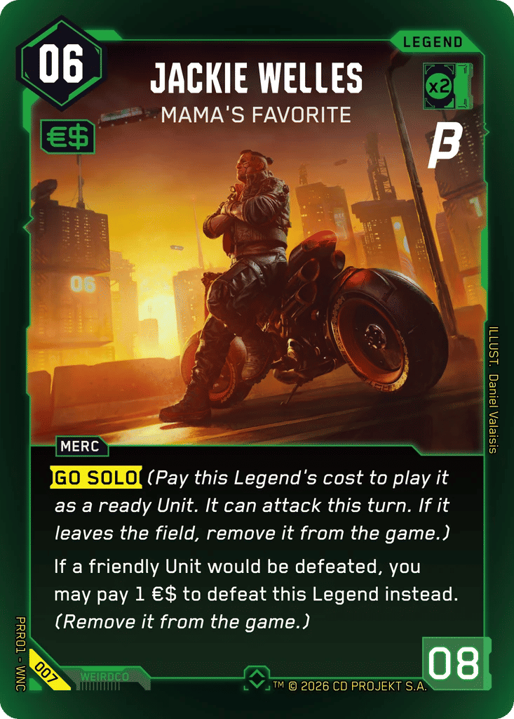 Jackie Welles - Mama's Favorite — Pre-Release Beta — Cyberpunk