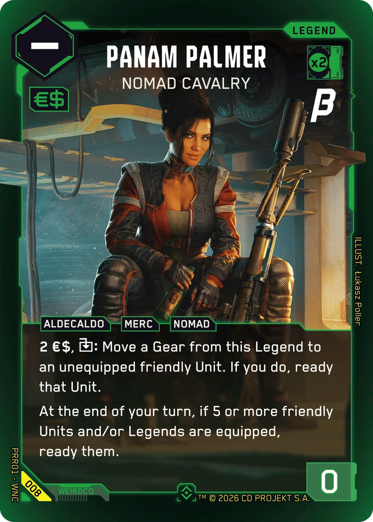 Panam Palmer - Nomad Cavalry — Pre-Release Beta — Cyberpunk TCG