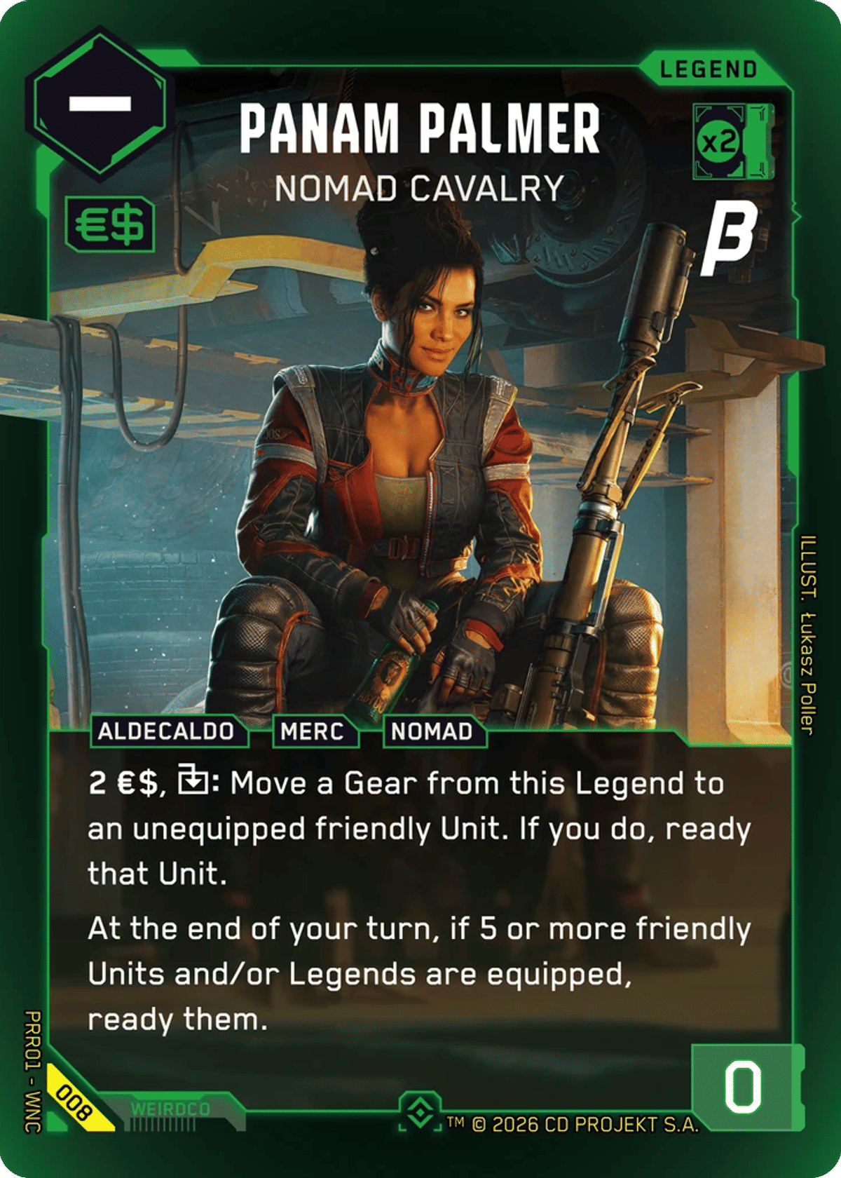 Panam Palmer - Nomad Cavalry from Pre-Release Beta - Cyberpunk TCG