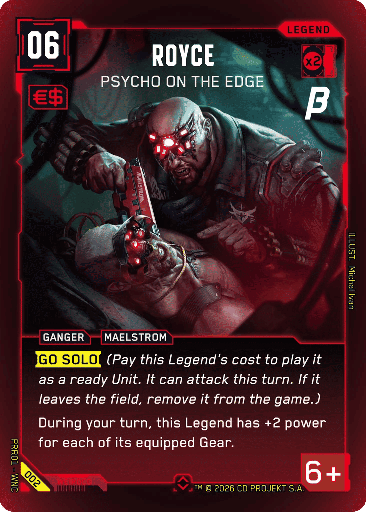 Royce - Psycho on the Edge — Pre-Release Beta — Cyberpunk TCG