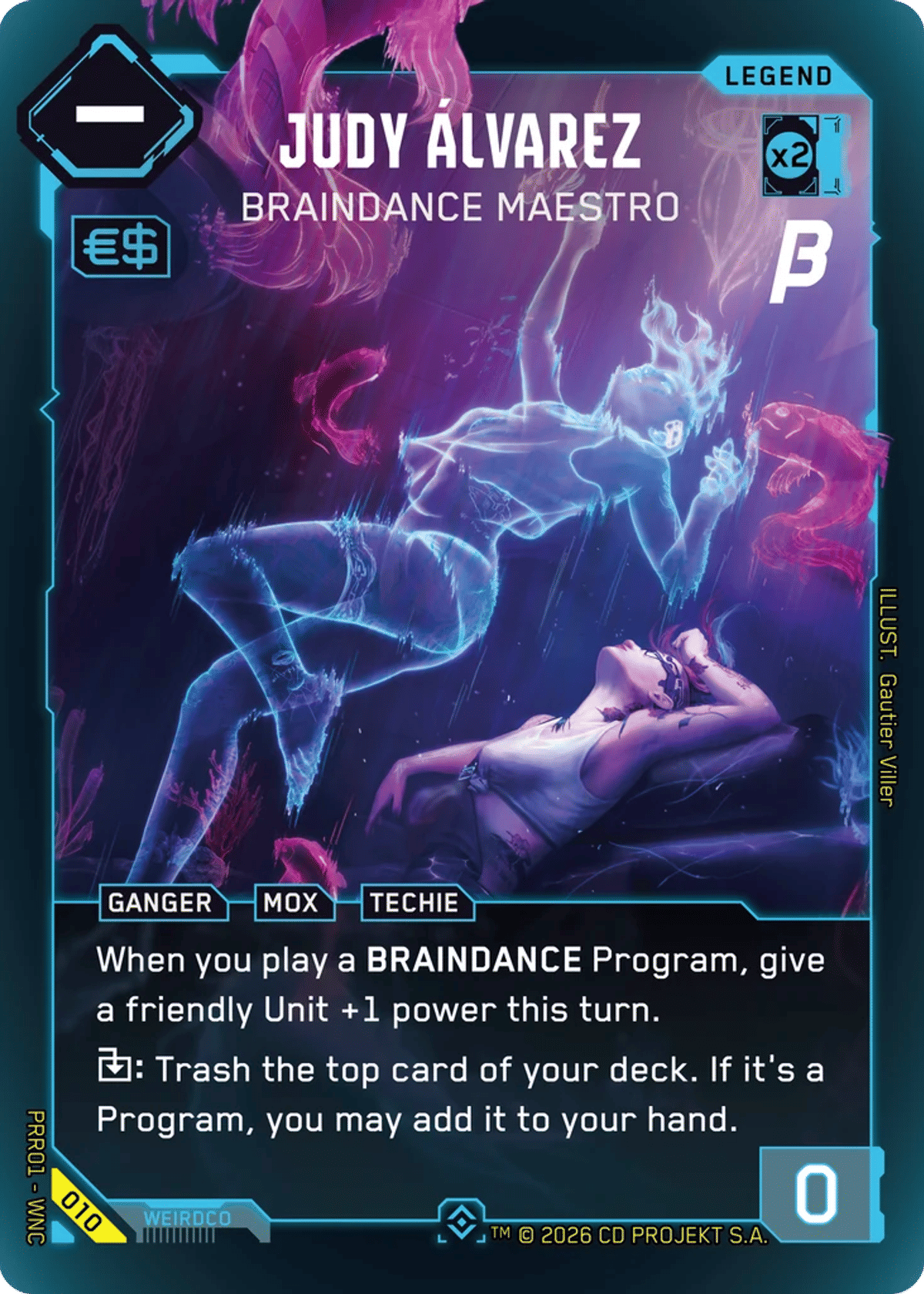 Judy Alvarez - Braindance Maestro from Pre-Release Beta - Cyberpunk TCG