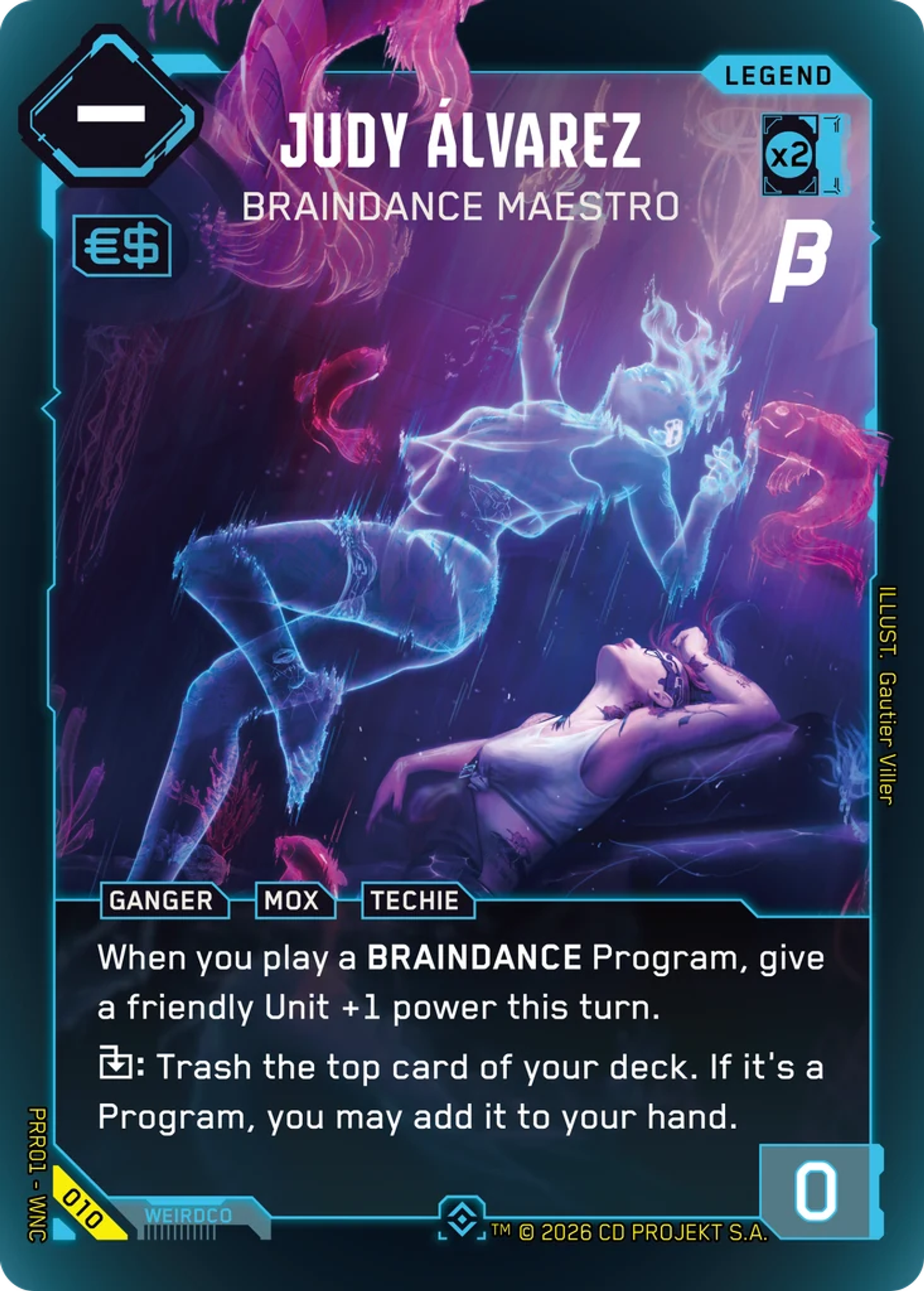 Judy Alvarez - Braindance Maestro — Pre-Release Beta — Cyberpunk TCG