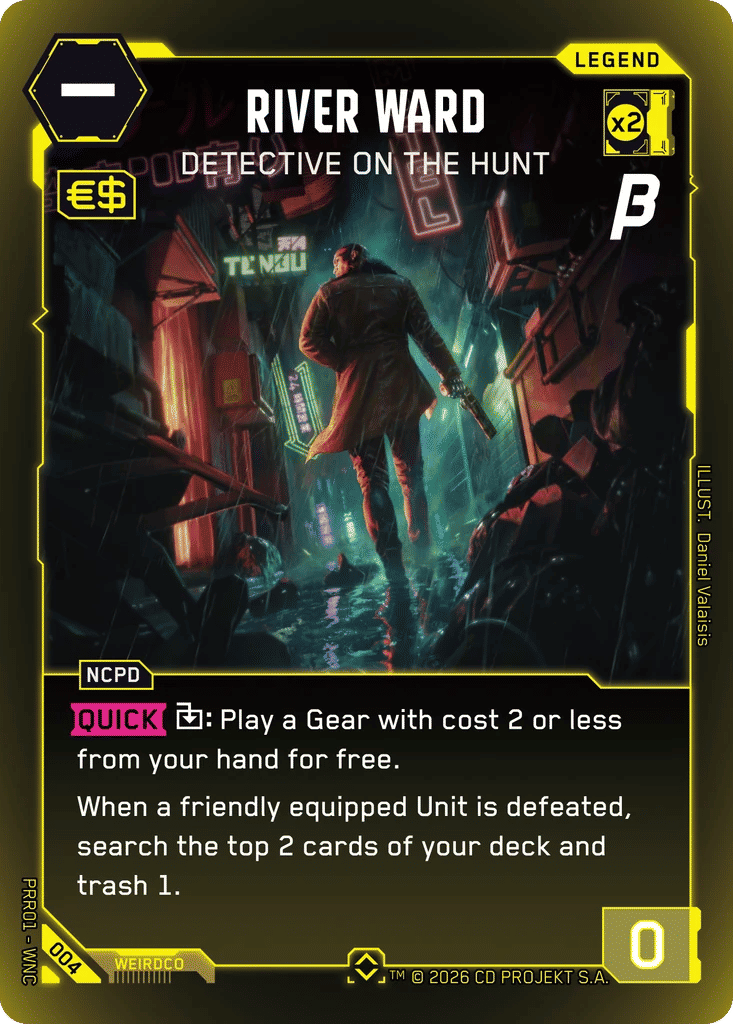 River Ward - Detective on the Hunt — Pre-Release Beta — Cyberpunk TCG