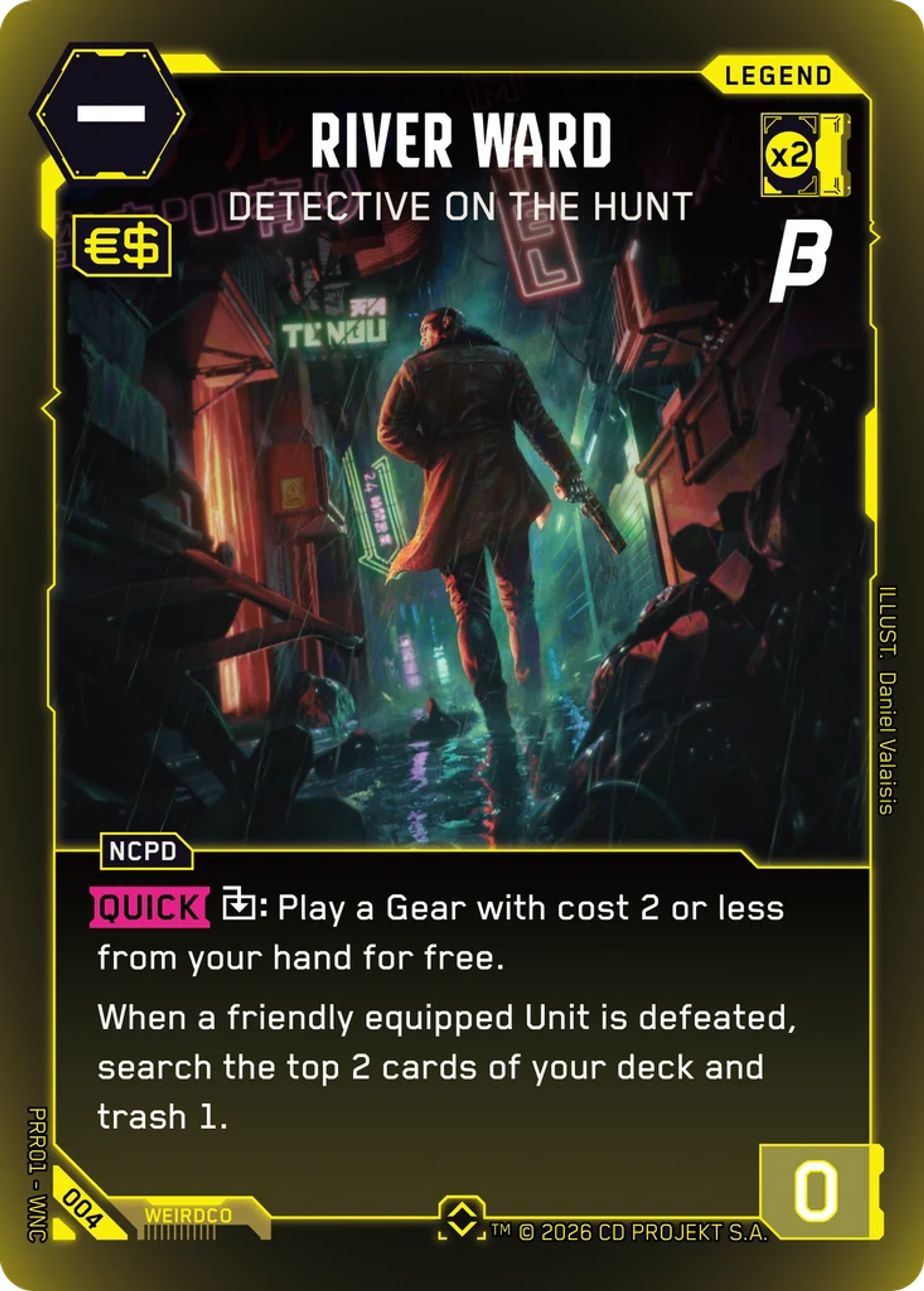 River Ward - Detective on the Hunt — Pre-Release Beta — Cyberpunk TCG