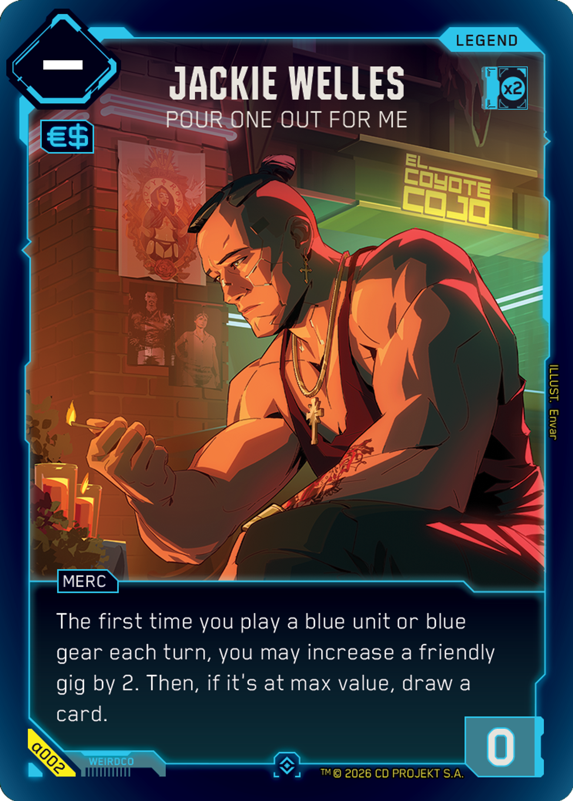 Jackie Welles - Pour One Out For Me — Alpha Kit Set — Cyberpunk TCG