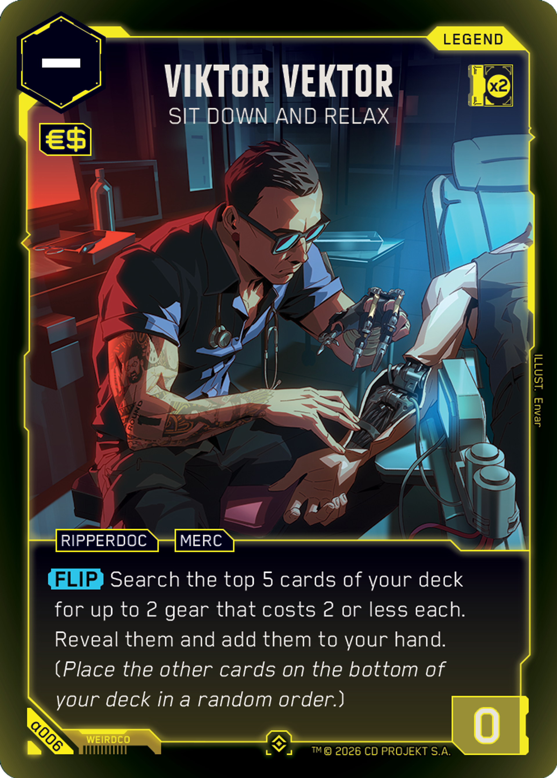 Viktor Vektor - Sit Down and Relax — Alpha Kit Set — Cyberpunk TCG