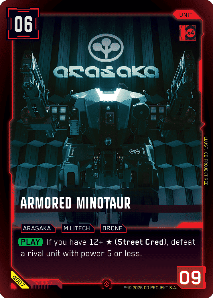 Armored Minotaur — Alpha Kit Set — Cyberpunk TCG