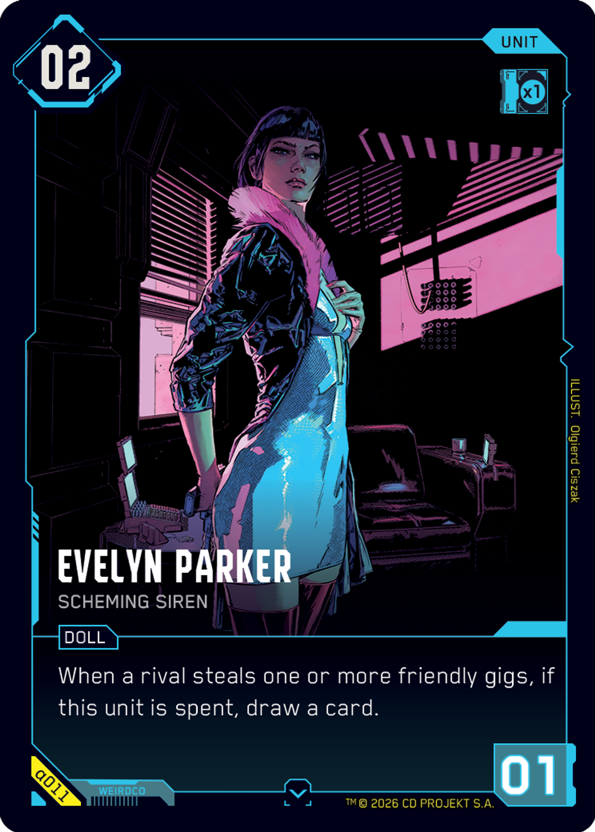 Evelyn Parker - Scheming Siren — Alpha Kit Set — Cyberpunk TCG
