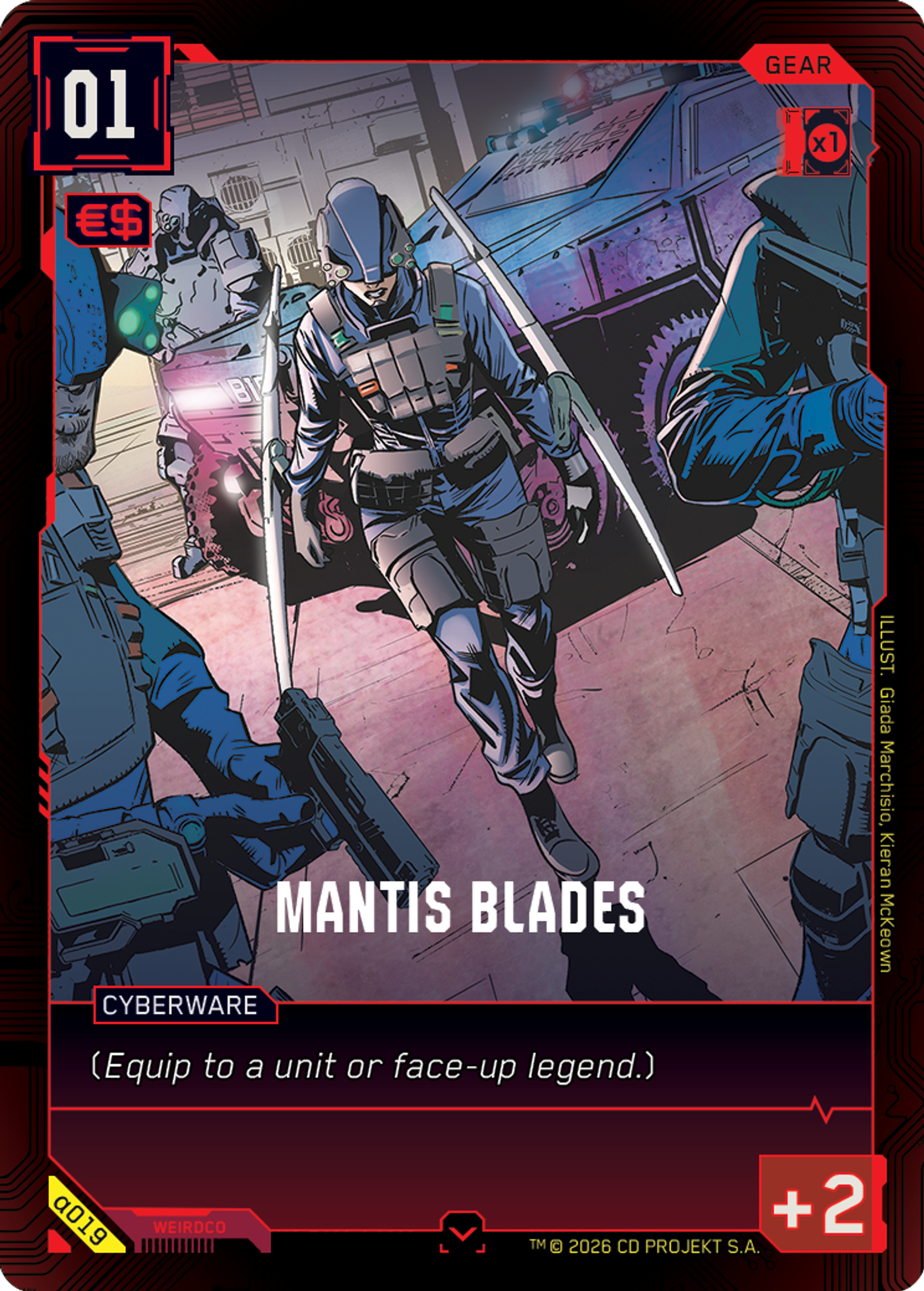 Mantis Blades — Alpha Kit Set — Cyberpunk TCG