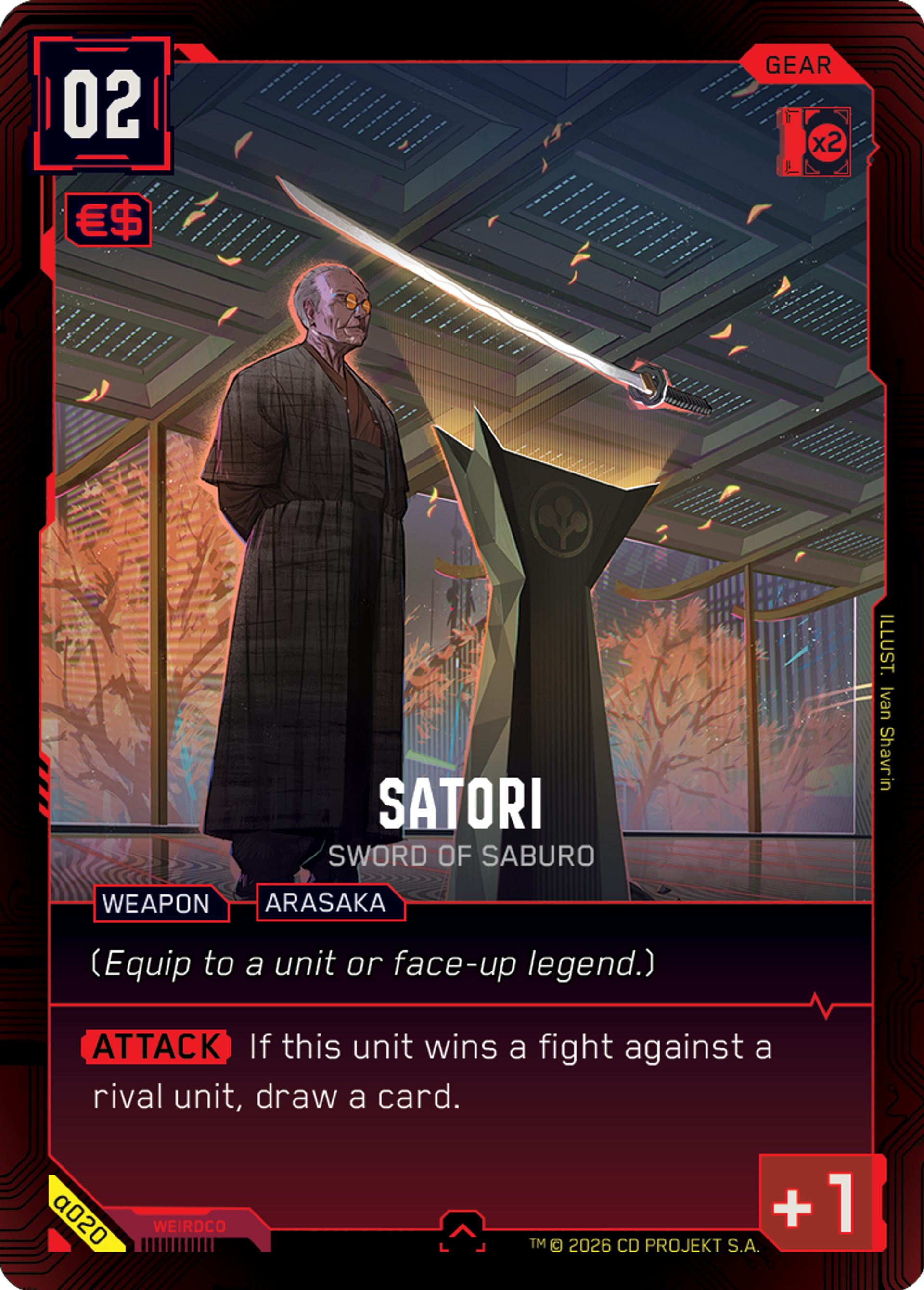 Satori - Sword of Saburo — Alpha Kit Set — Cyberpunk TCG