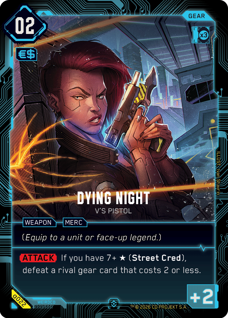 Dying Night - V's Pistol — Alpha Kit Set — Cyberpunk TCG
