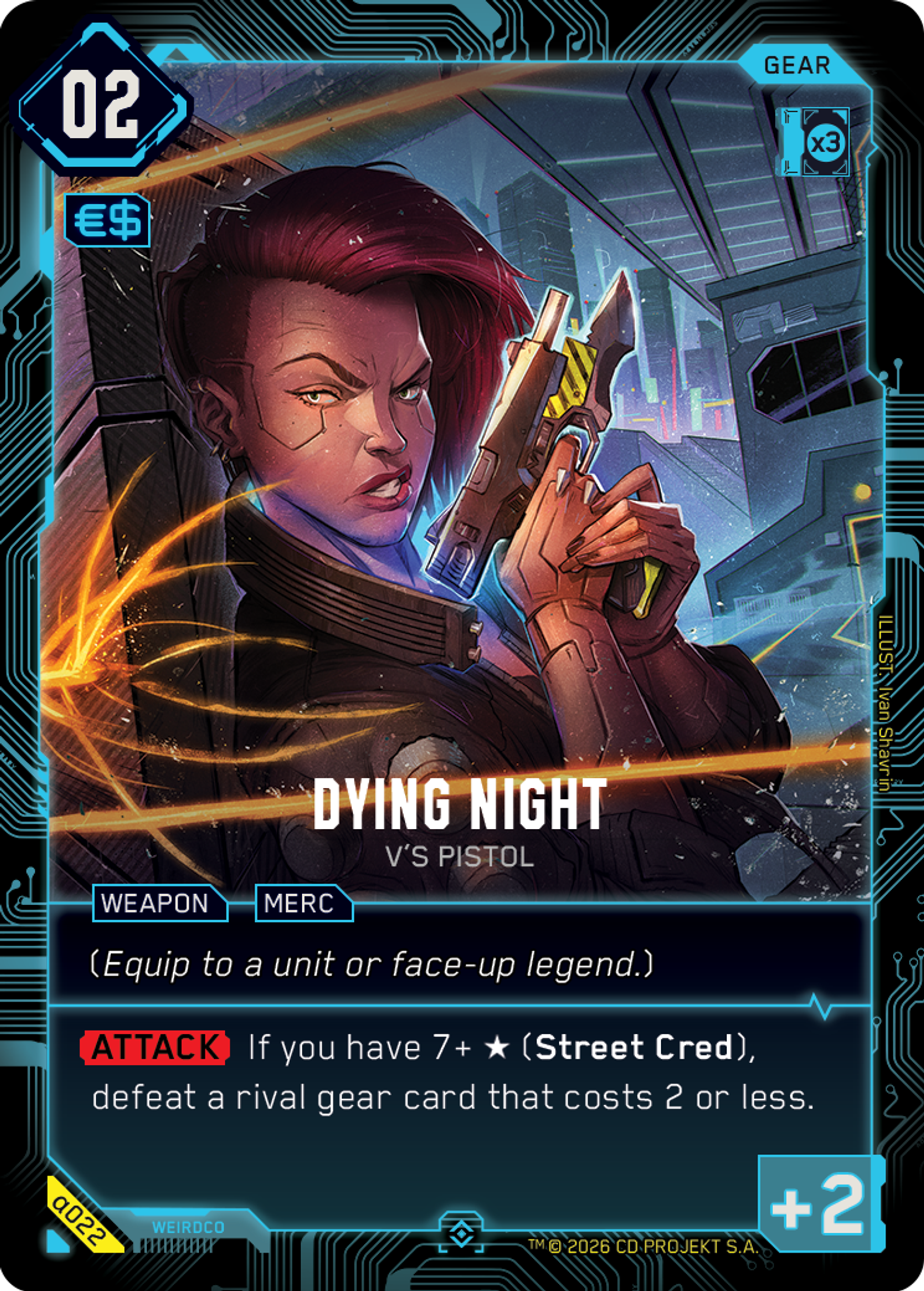 Dying Night - V's Pistol — Alpha Kit Set — Cyberpunk TCG