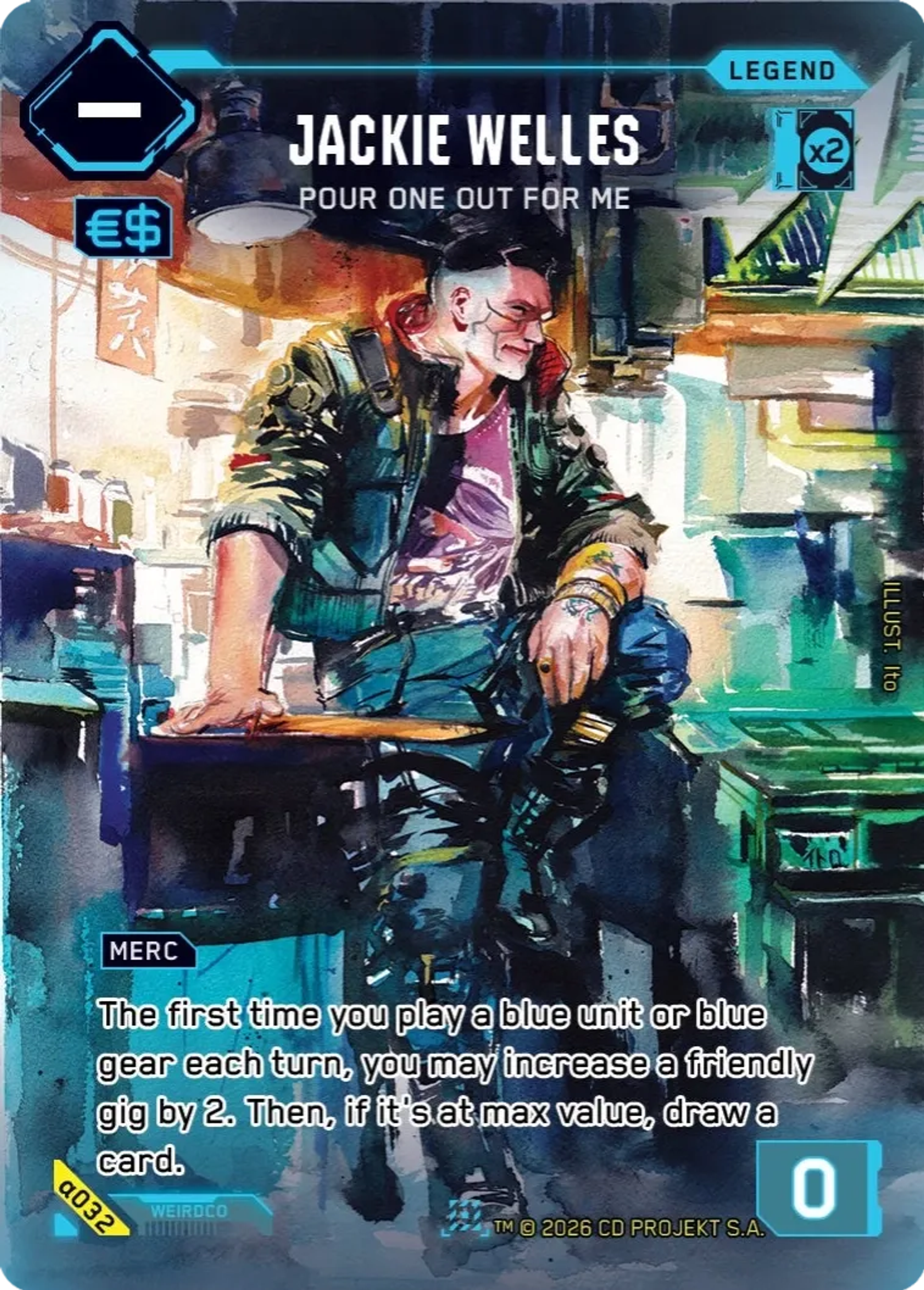 Jackie Welles - Pour One Out For Me — Alpha Kit Set — Cyberpunk TCG