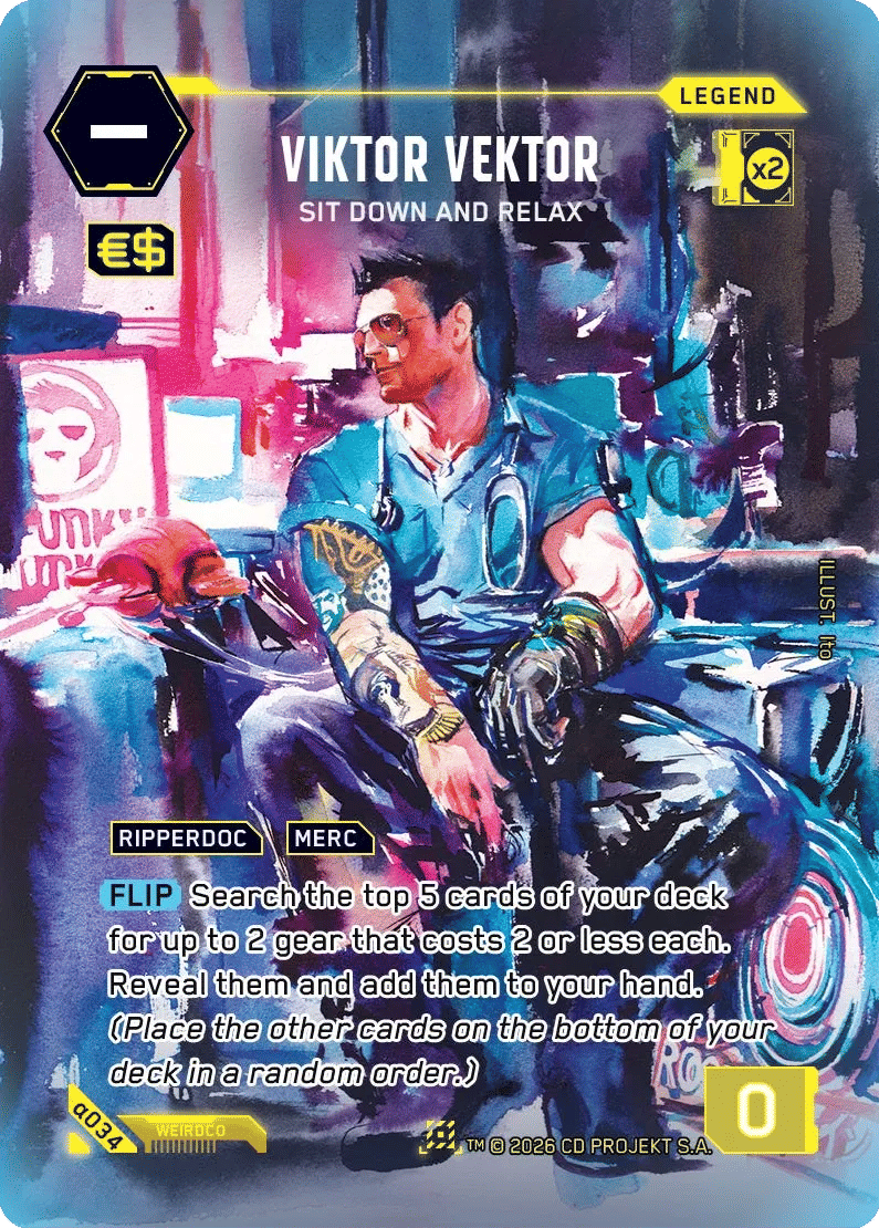 Viktor Vektor - Sit Down and Relax — Alpha Kit Set — Cyberpunk TCG