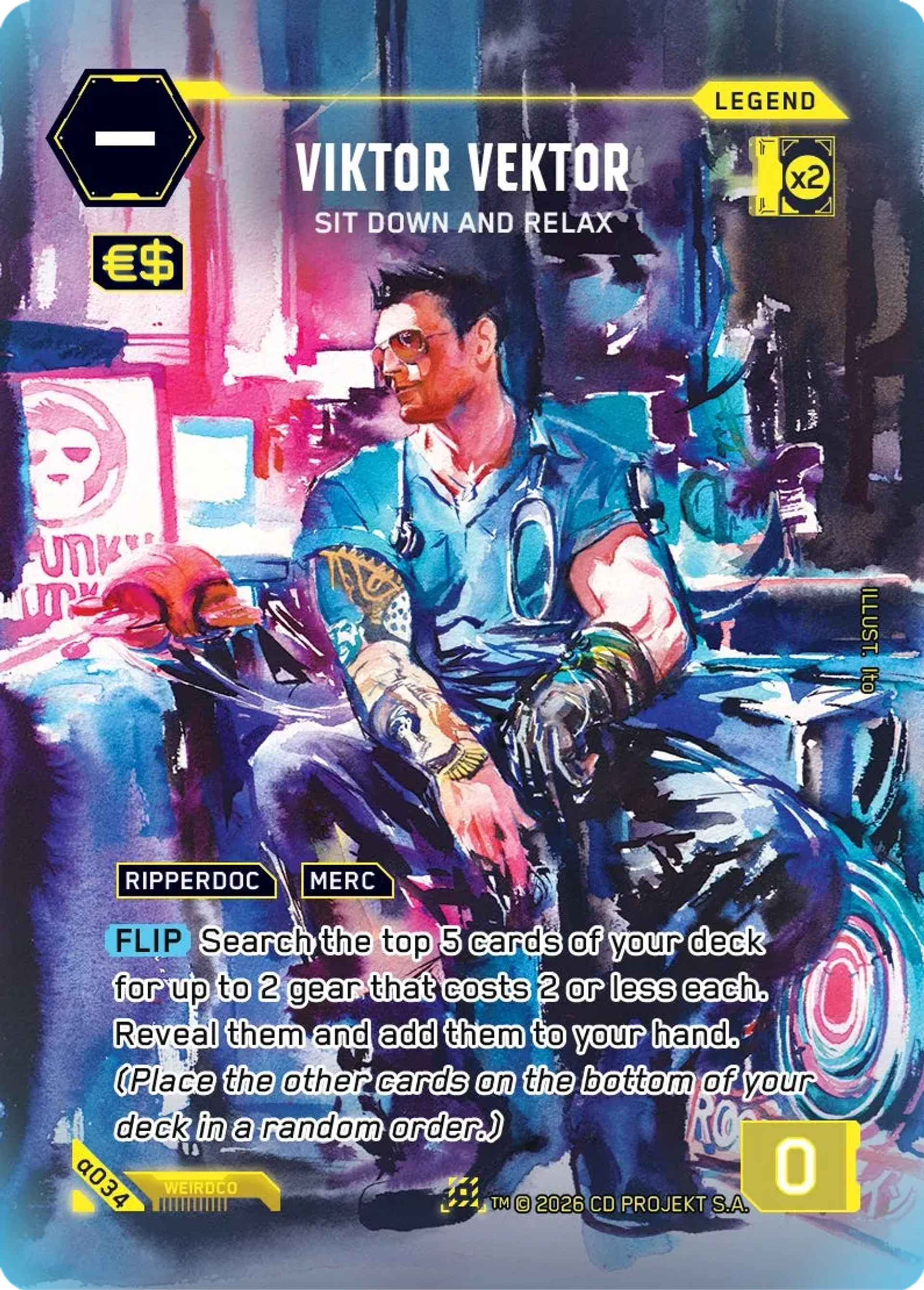 Viktor Vektor - Sit Down and Relax — Alpha Kit Set — Cyberpunk TCG