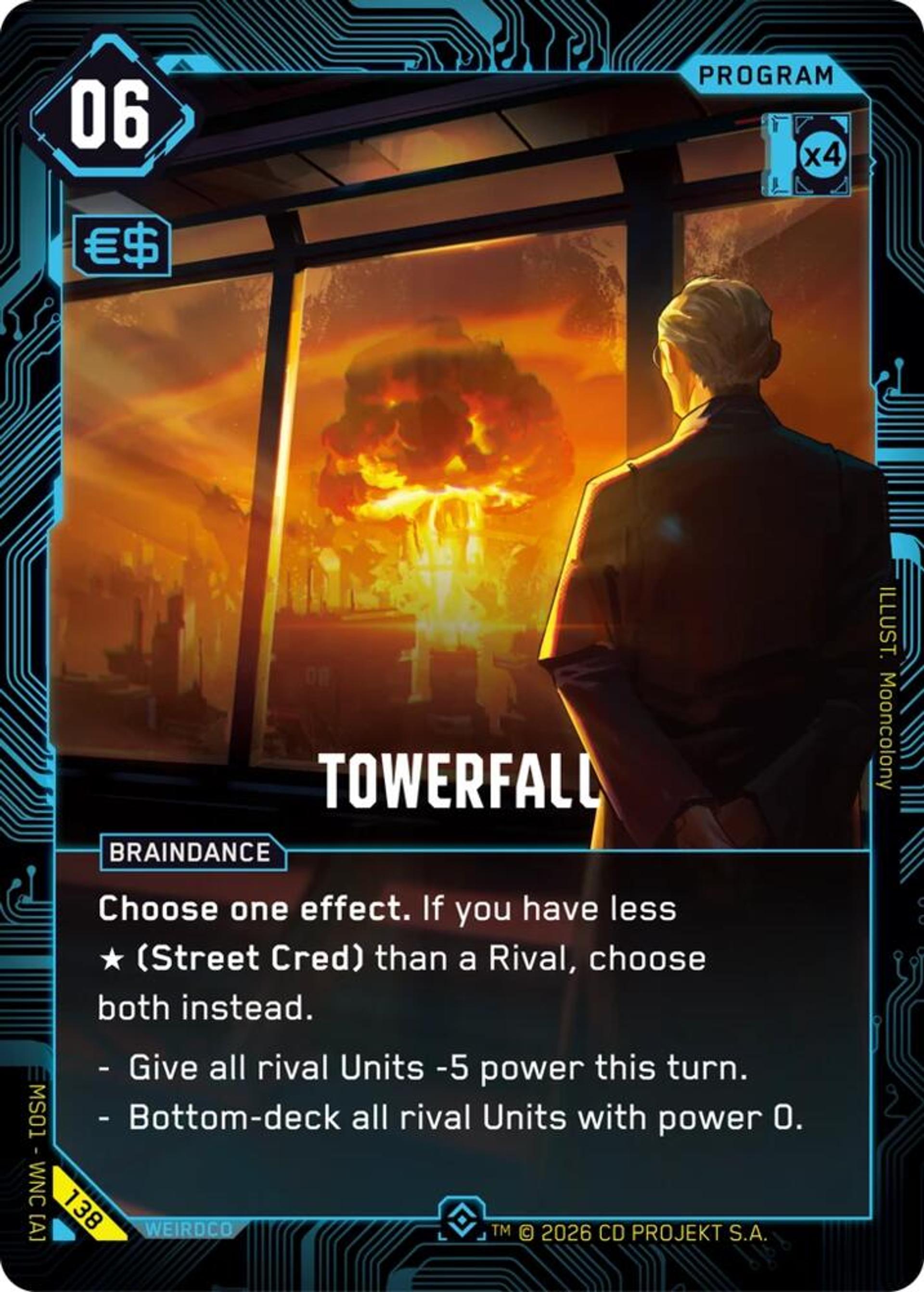 Towerfall — Welcome to Night City - Retail — Cyberpunk TCG