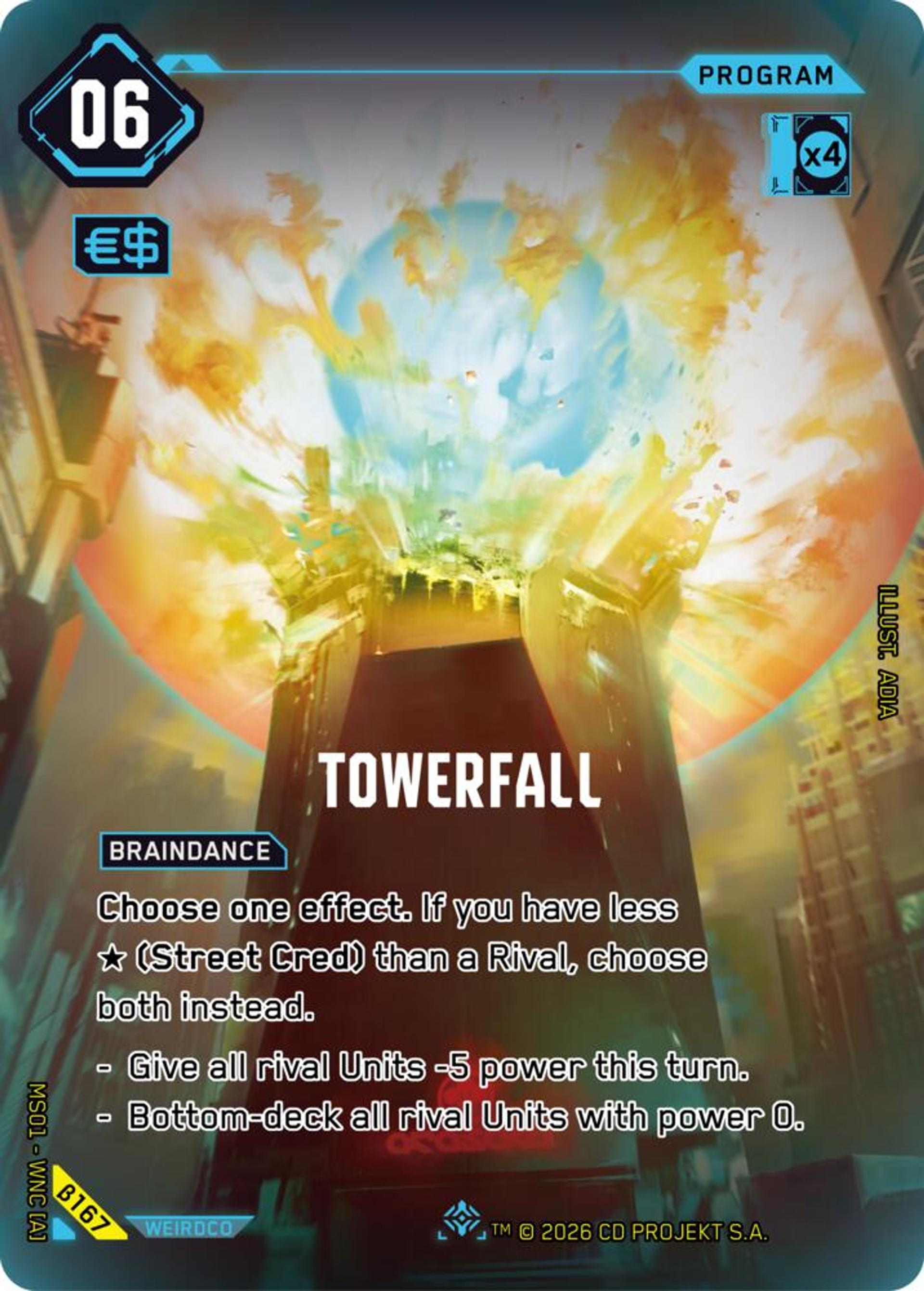 Towerfall — Welcome to Night City - Beta — Cyberpunk TCG