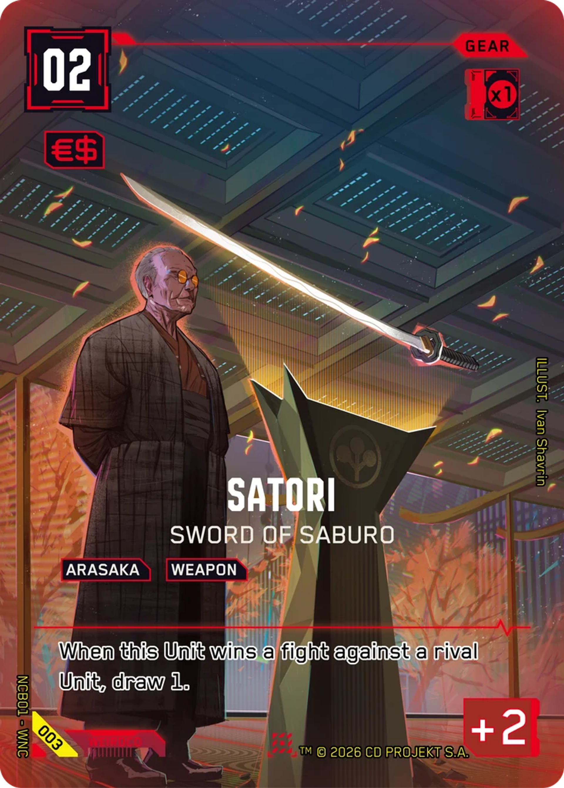 Satori - Sword of Saburo — Night City Brawl S 1 — Cyberpunk TCG