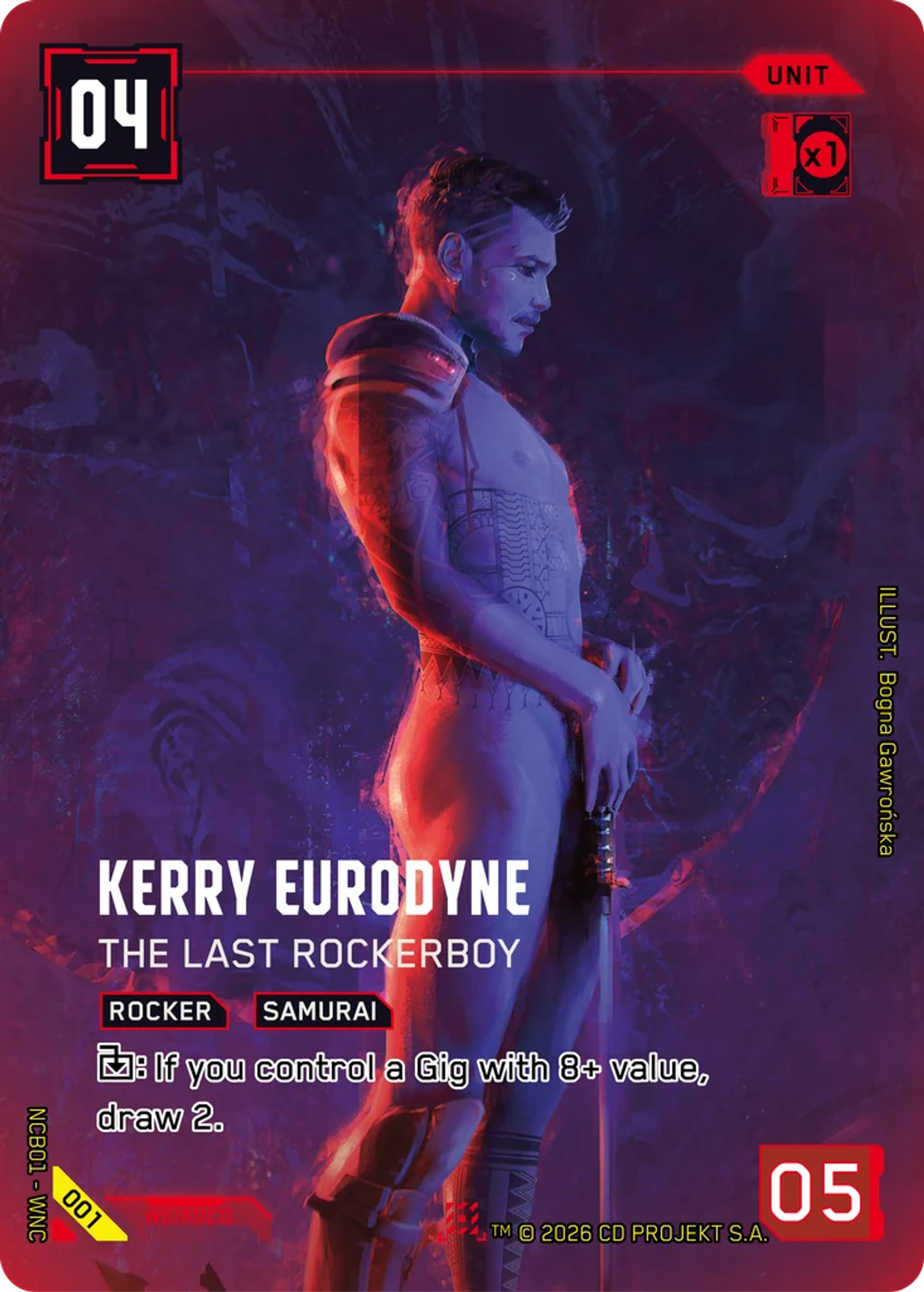 Kerry Eurodyne - The Last Rockerboy — Night City Brawl S 1 — Cyberpunk TCG