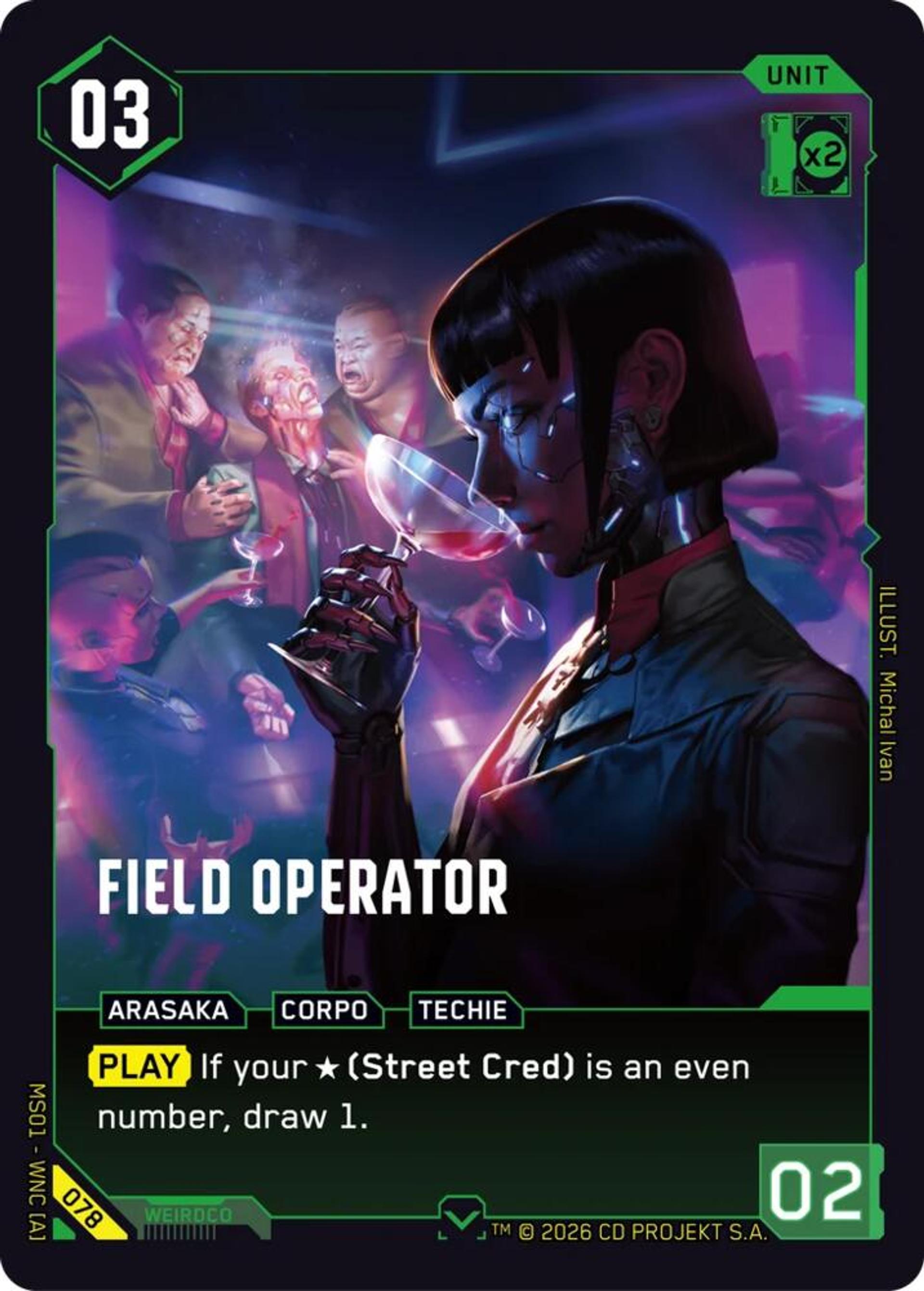 Field Operator — Welcome to Night City - Retail — Cyberpunk TCG
