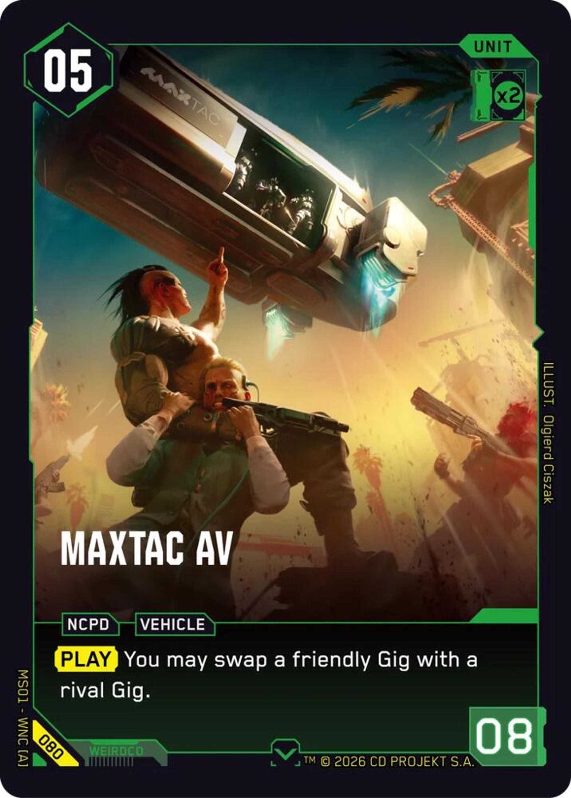 MaxTac AV — Welcome to Night City - Retail — Cyberpunk TCG