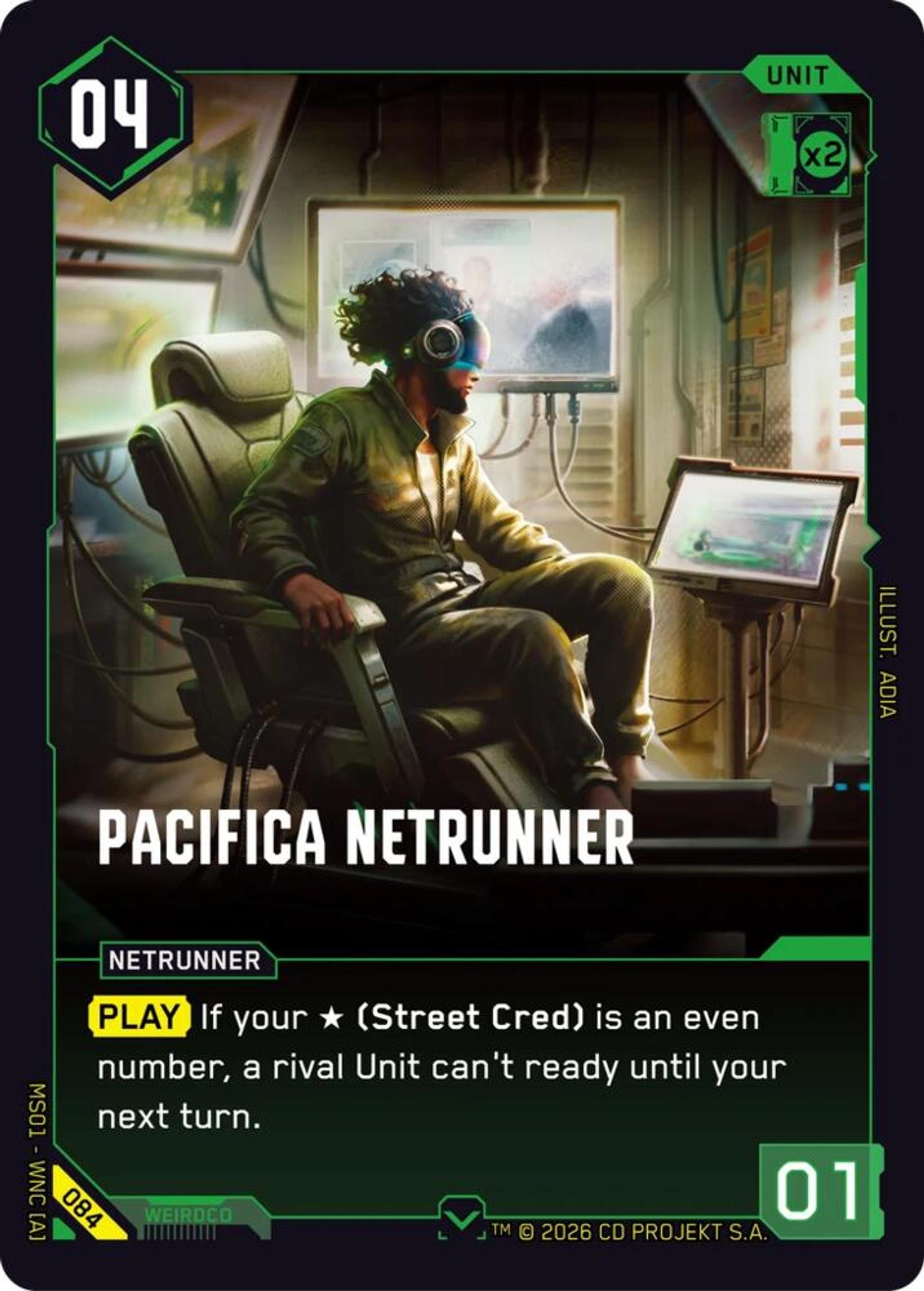 Pacifica Netrunner — Welcome to Night City - Retail — Cyberpunk TCG