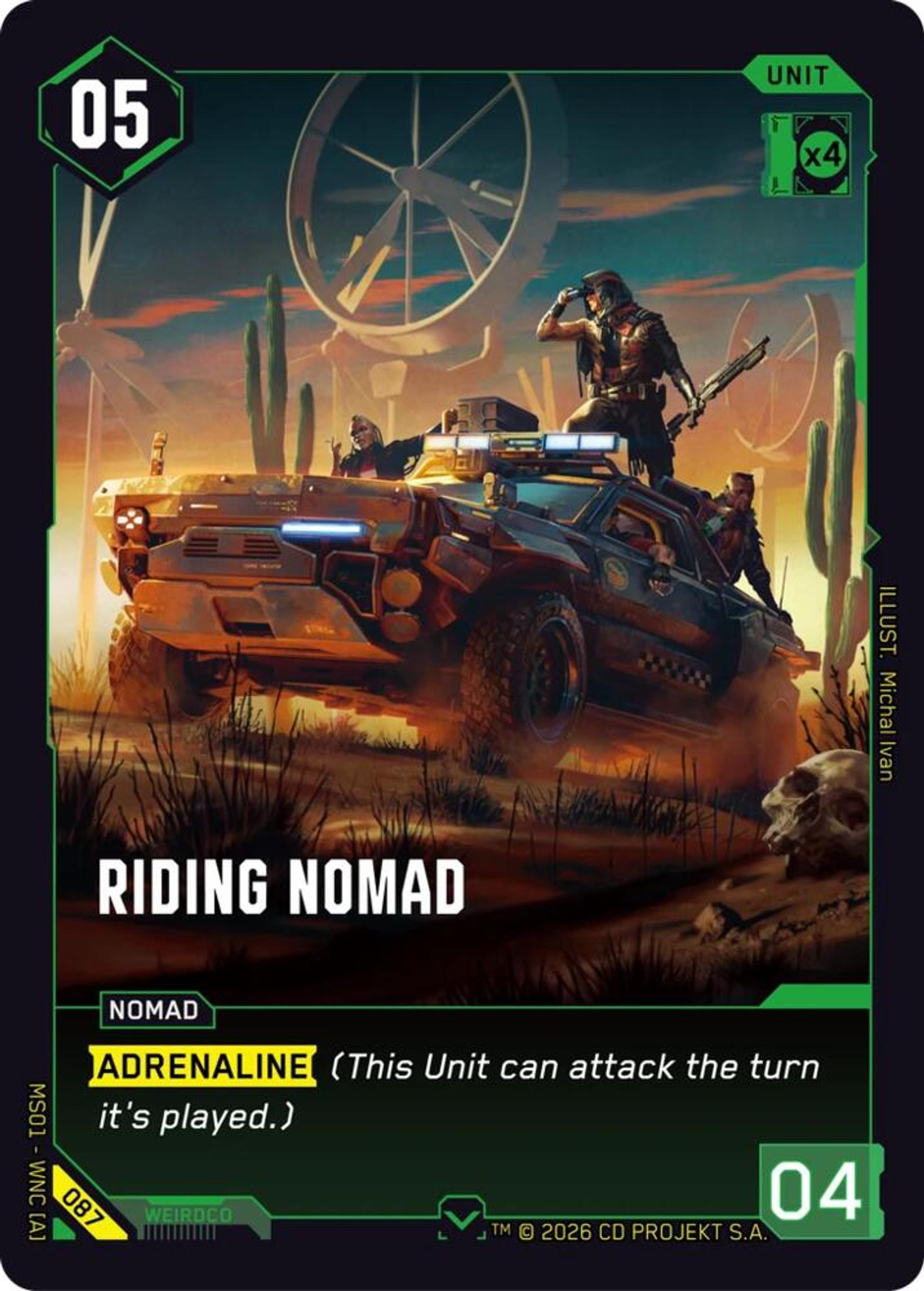 Riding Nomad — Welcome to Night City - Retail — Cyberpunk TCG