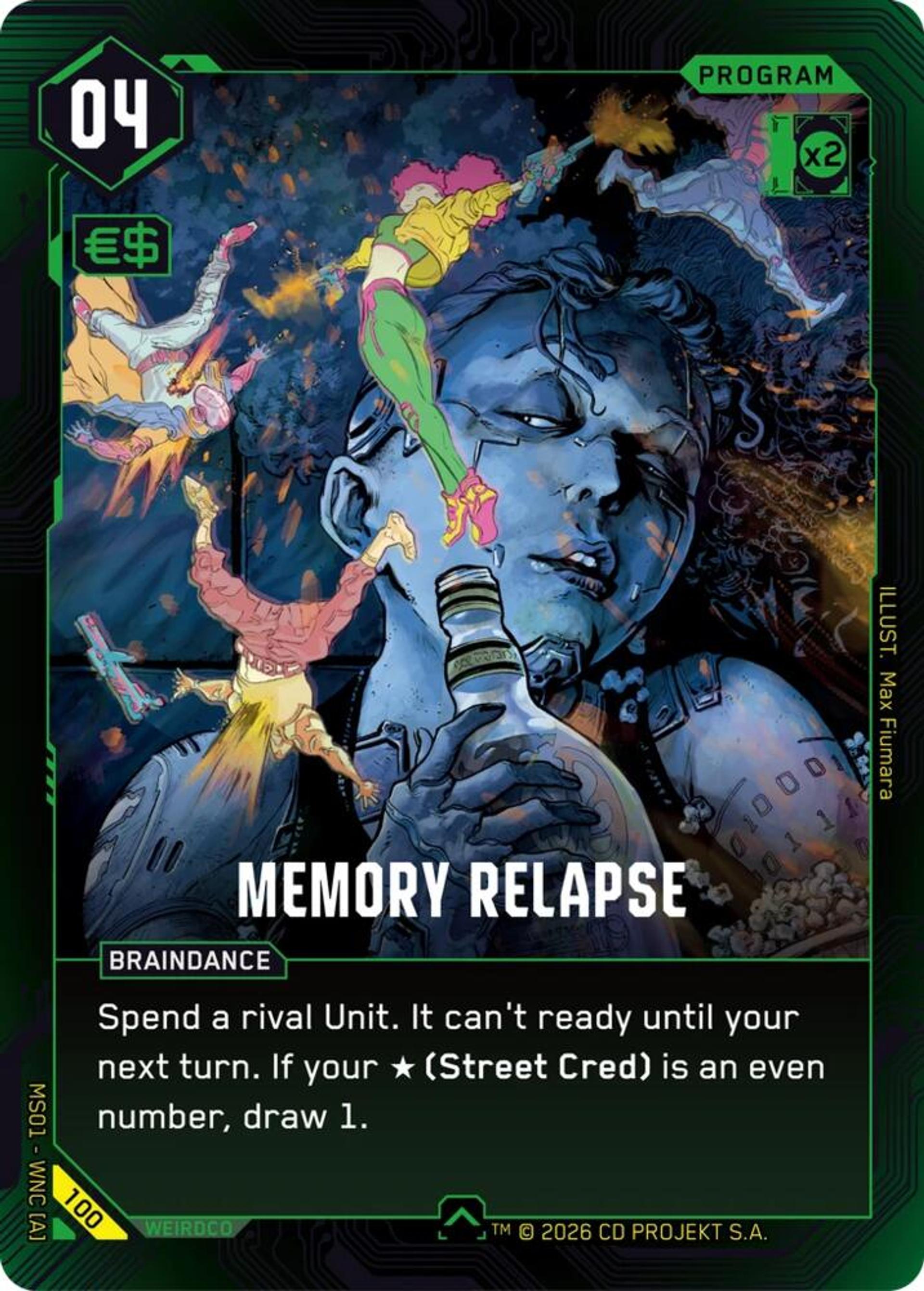 Memory Relapse — Welcome to Night City - Retail — Cyberpunk TCG