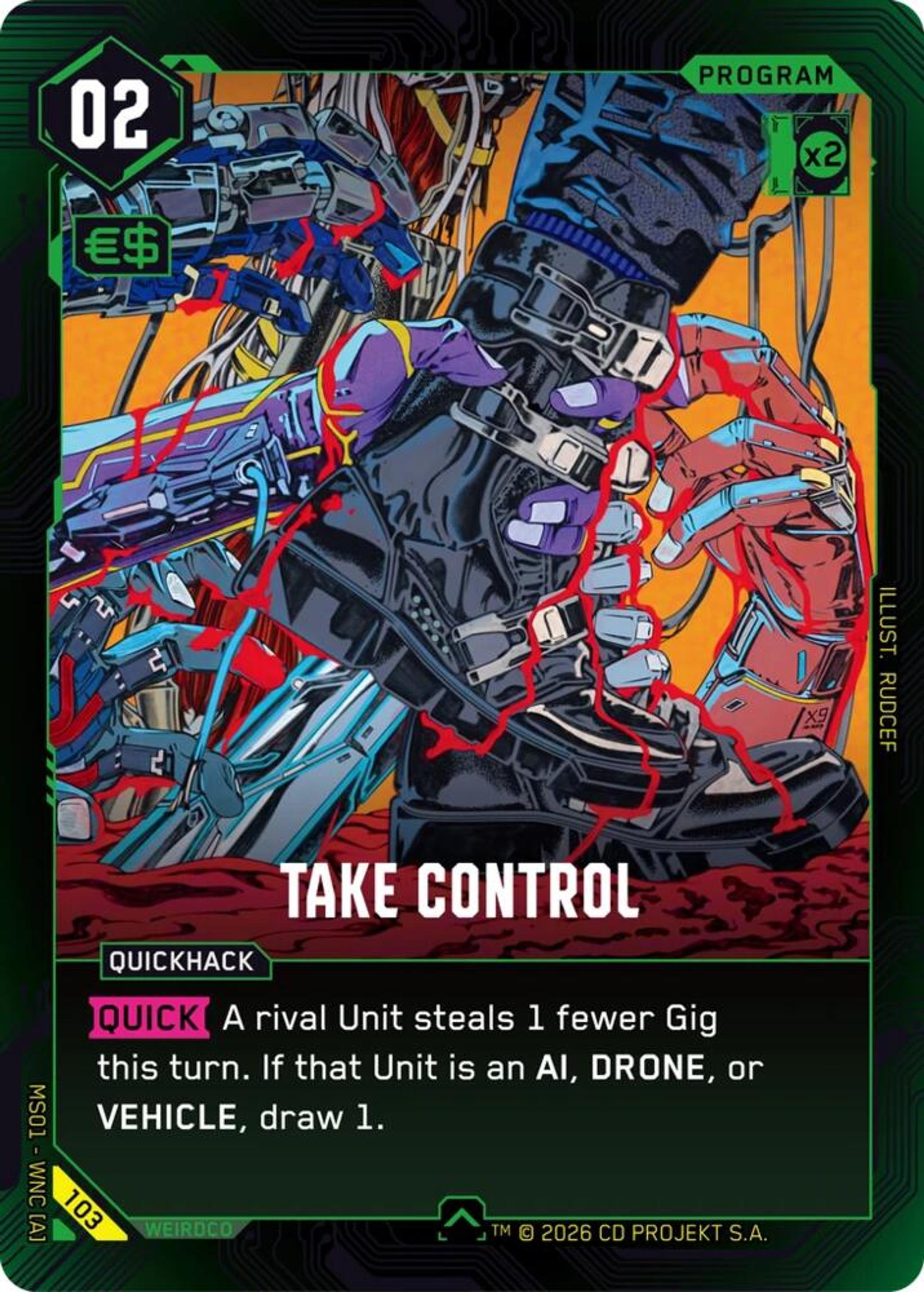 Take Control — Welcome to Night City - Retail — Cyberpunk TCG