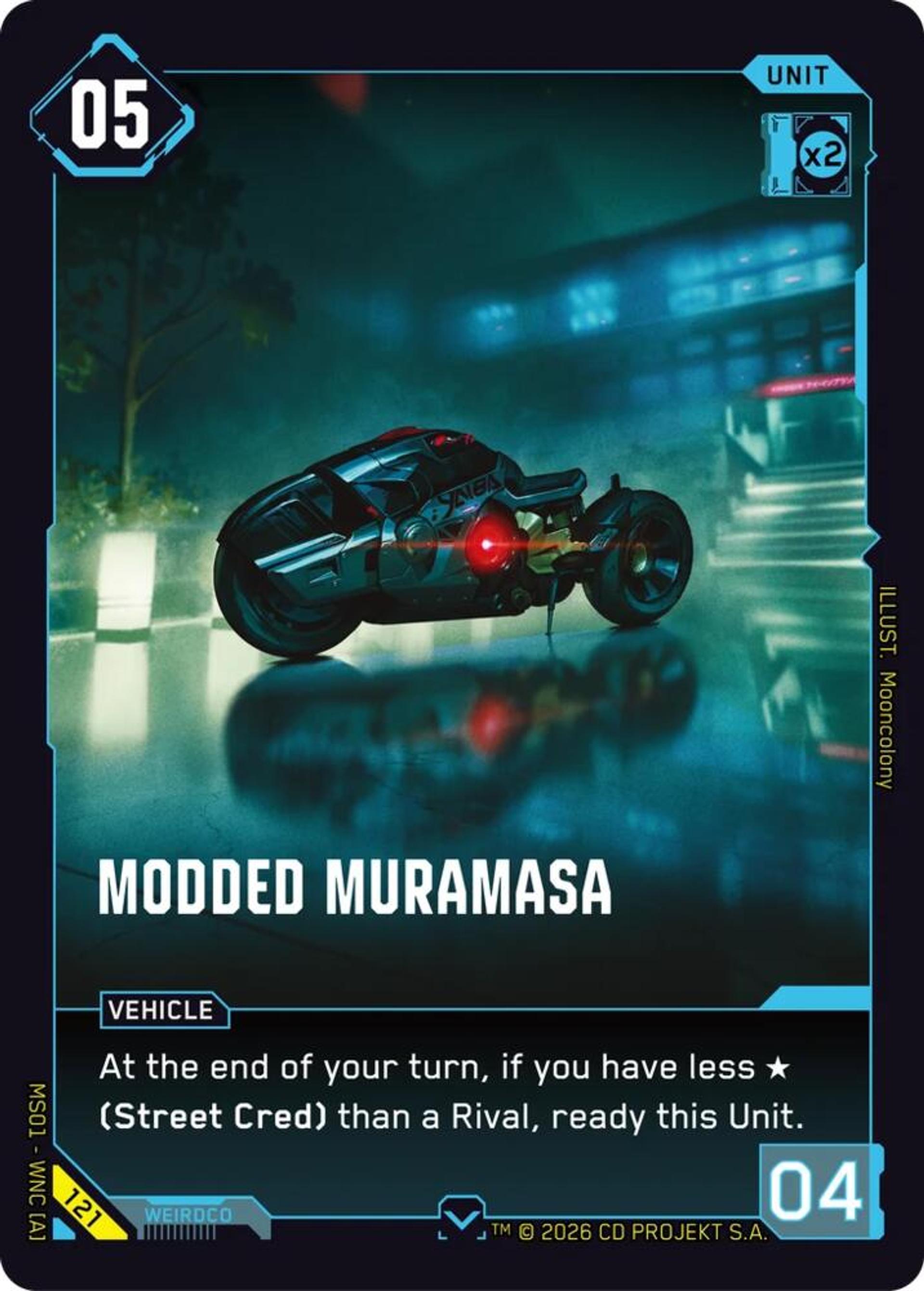 Modded Muramasa — Welcome to Night City - Retail — Cyberpunk TCG